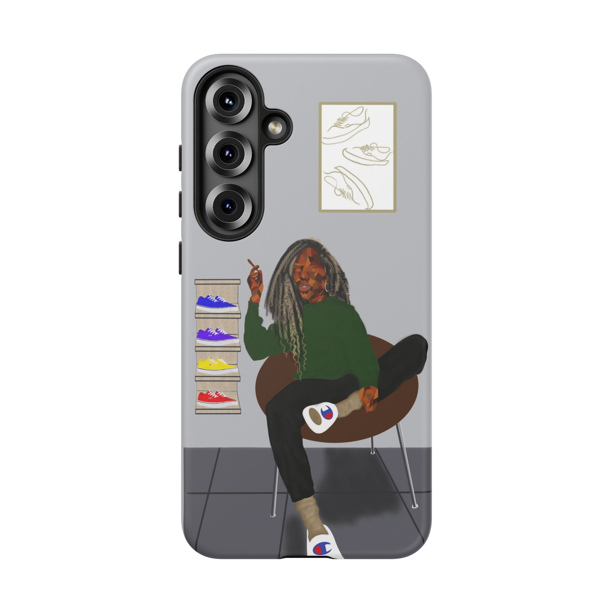 Phone Case — Chill Sneakerhead Illustration ("Tough Cases")