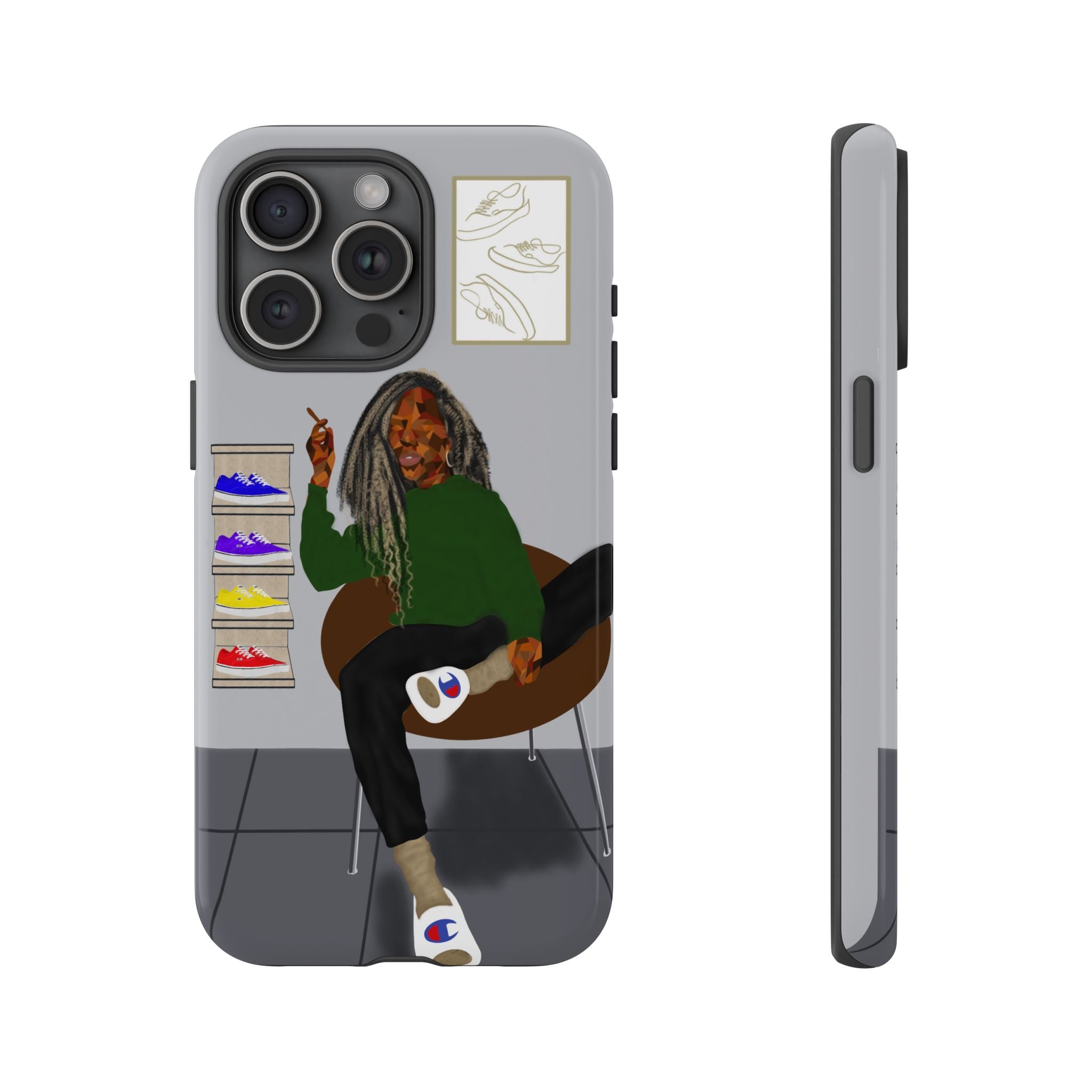 Phone Case — Chill Sneakerhead Illustration ("Tough Cases")