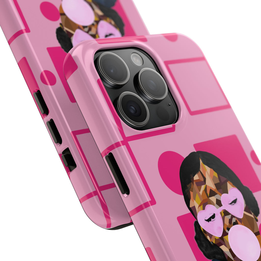 Pink Pop Art Phone Case — Bubblegum Girl Tough Phone Case
