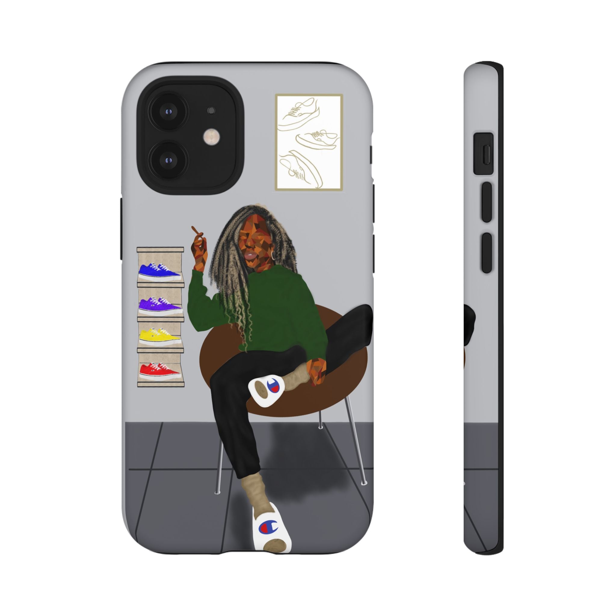 Phone Case — Chill Sneakerhead Illustration ("Tough Cases")