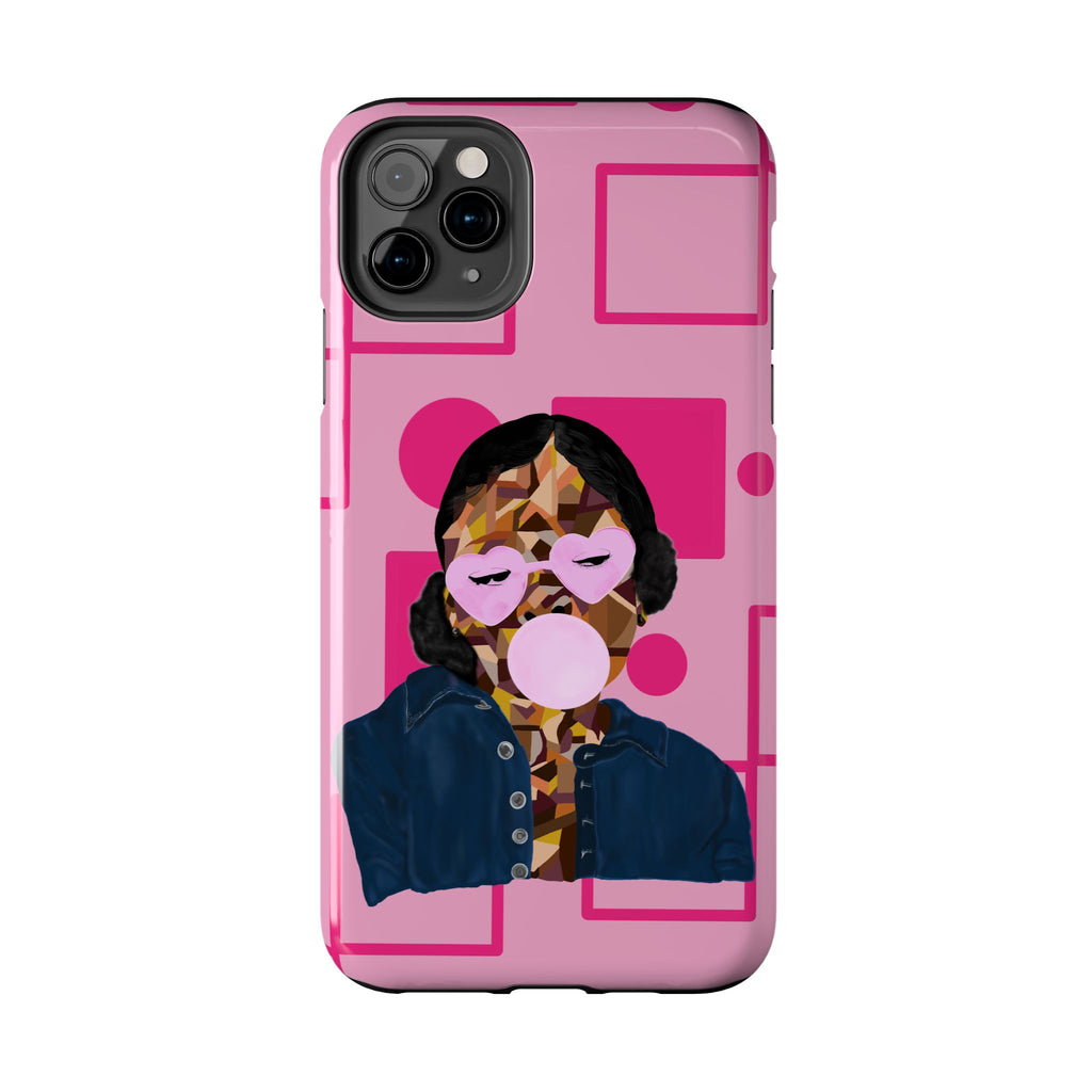 Pink Pop Art Phone Case — Bubblegum Girl Tough Phone Case