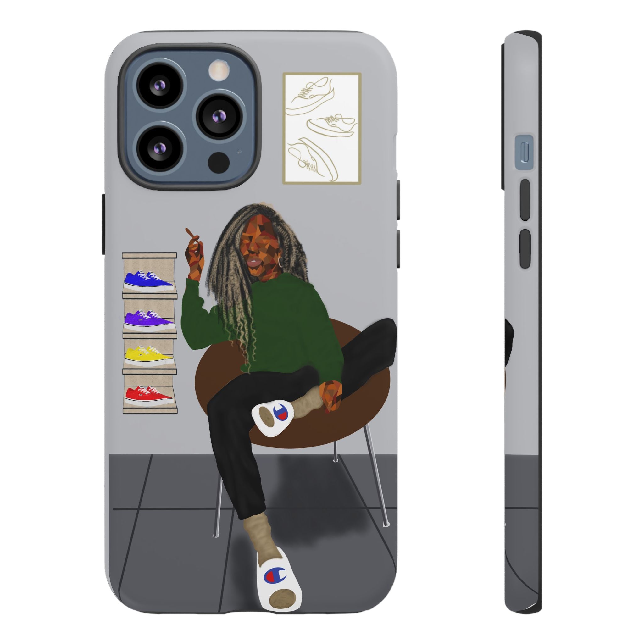 Phone Case — Chill Sneakerhead Illustration ("Tough Cases")