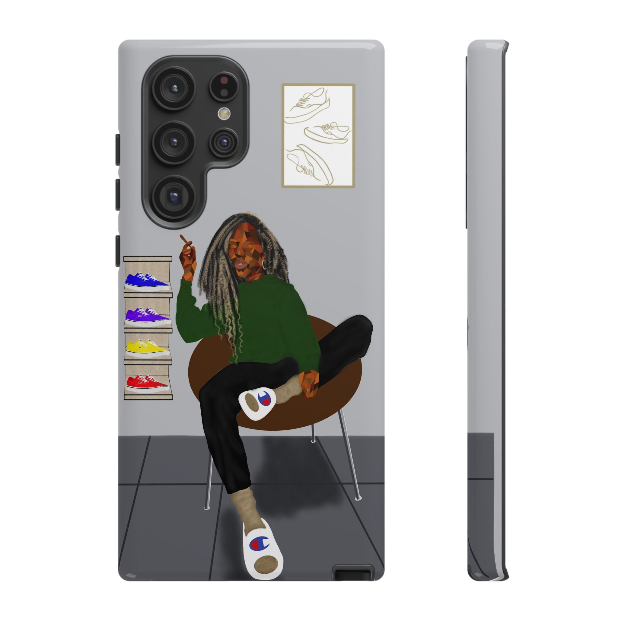 Phone Case — Chill Sneakerhead Illustration ("Tough Cases")