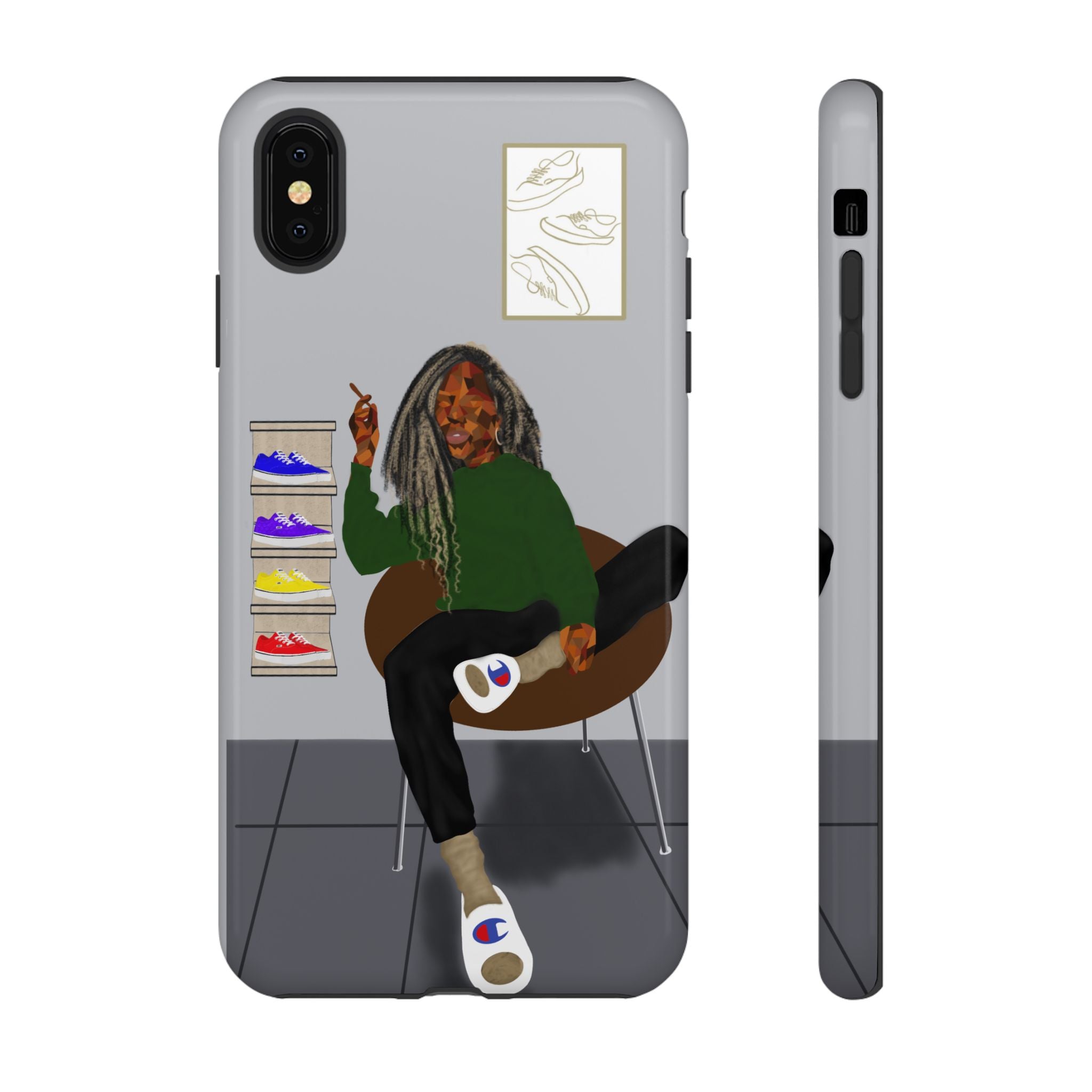 Phone Case — Chill Sneakerhead Illustration ("Tough Cases")