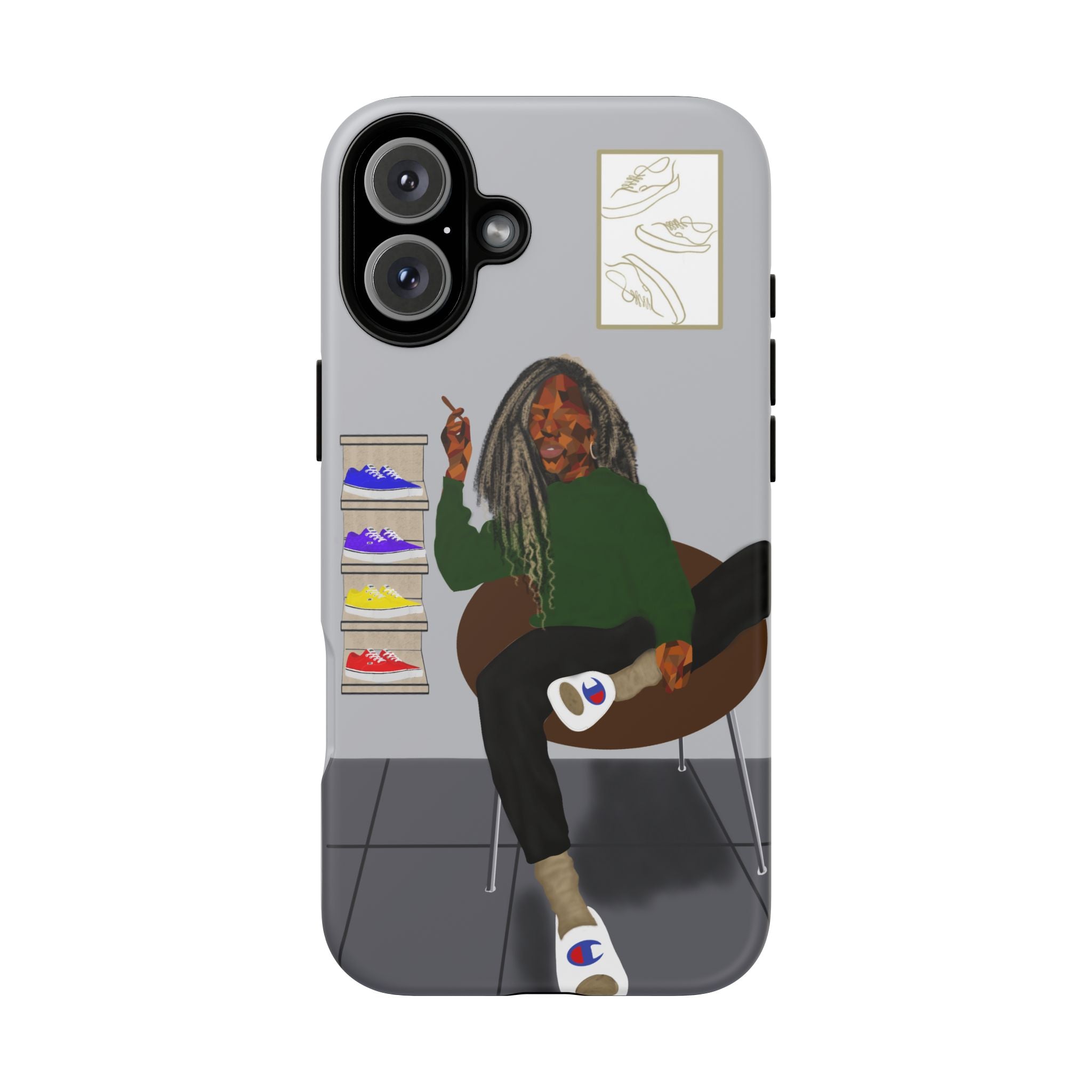 Phone Case — Chill Sneakerhead Illustration ("Tough Cases")