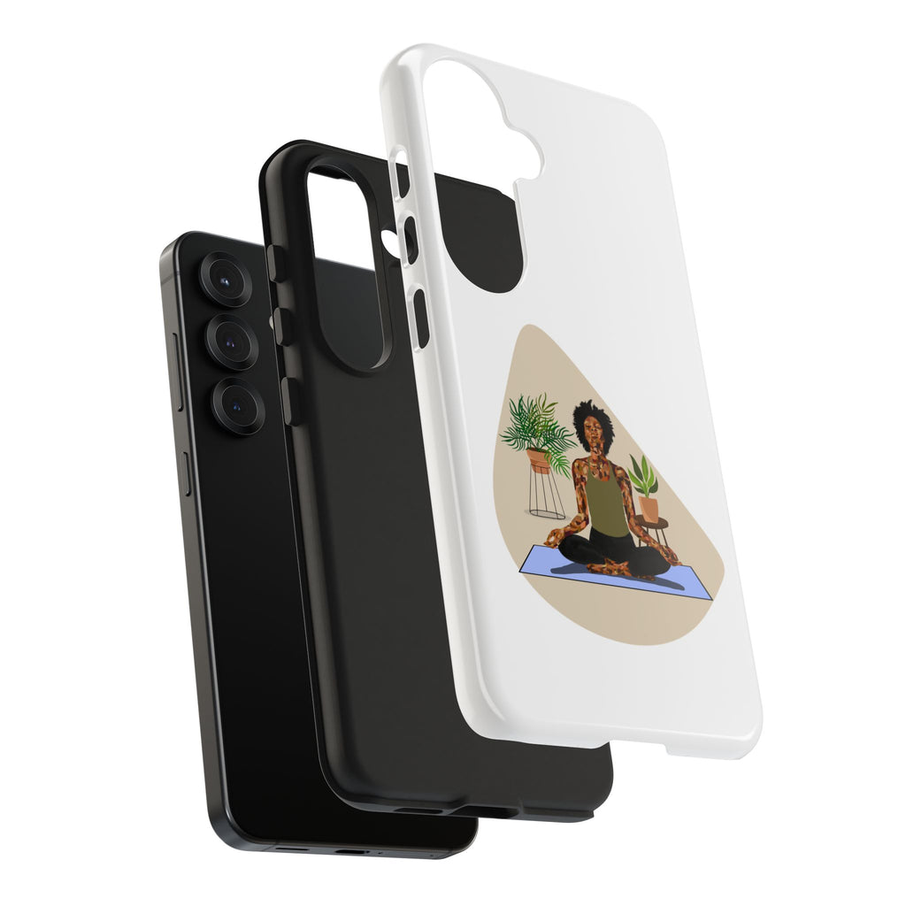 Yoga Girl Tough Phone Case — Meditation, Plants & Self‑Care Protective Cover