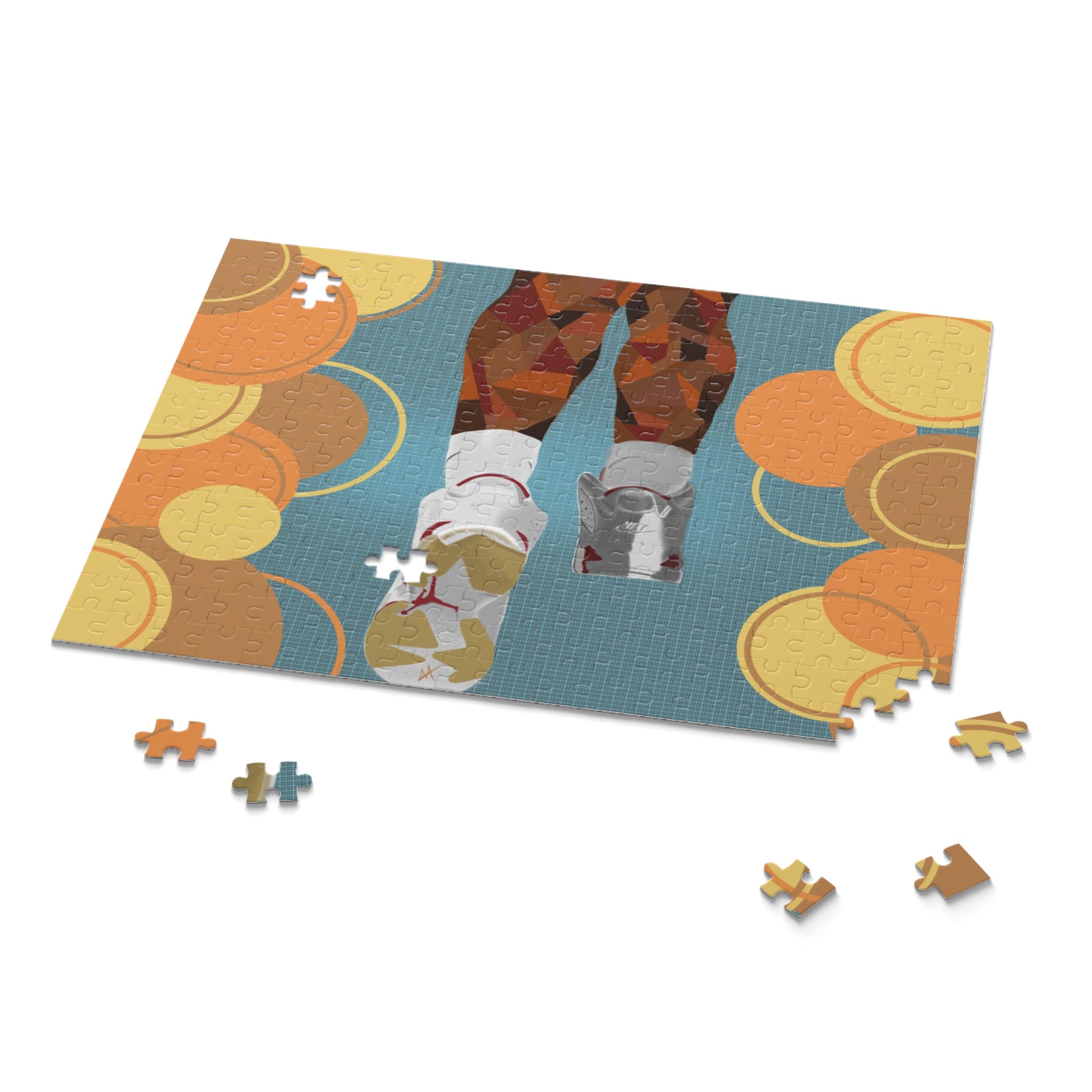 Retro Basketball Sneaker Puzzle — 120/252/500-Piece