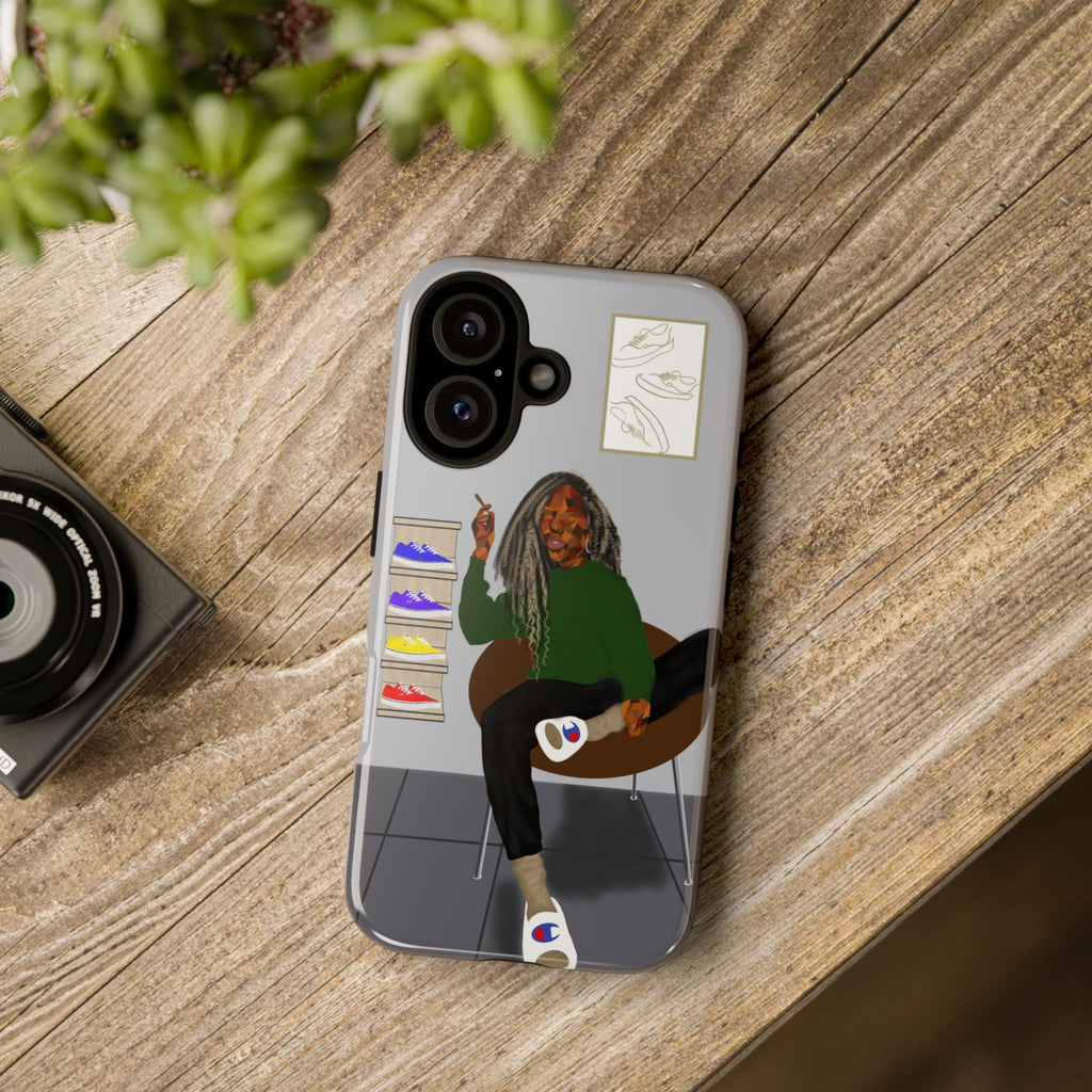 Phone Case — Chill Sneakerhead Illustration ("Tough Cases")