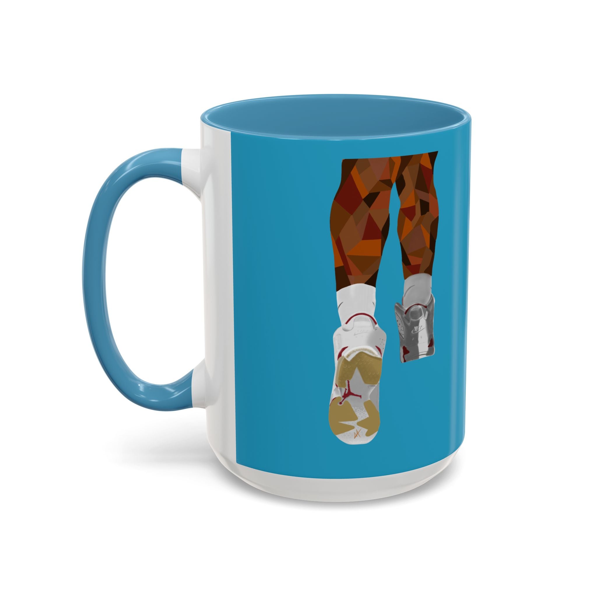 Progress Over Perfection Accent Coffee Mug — Motivational Blue 11/15oz