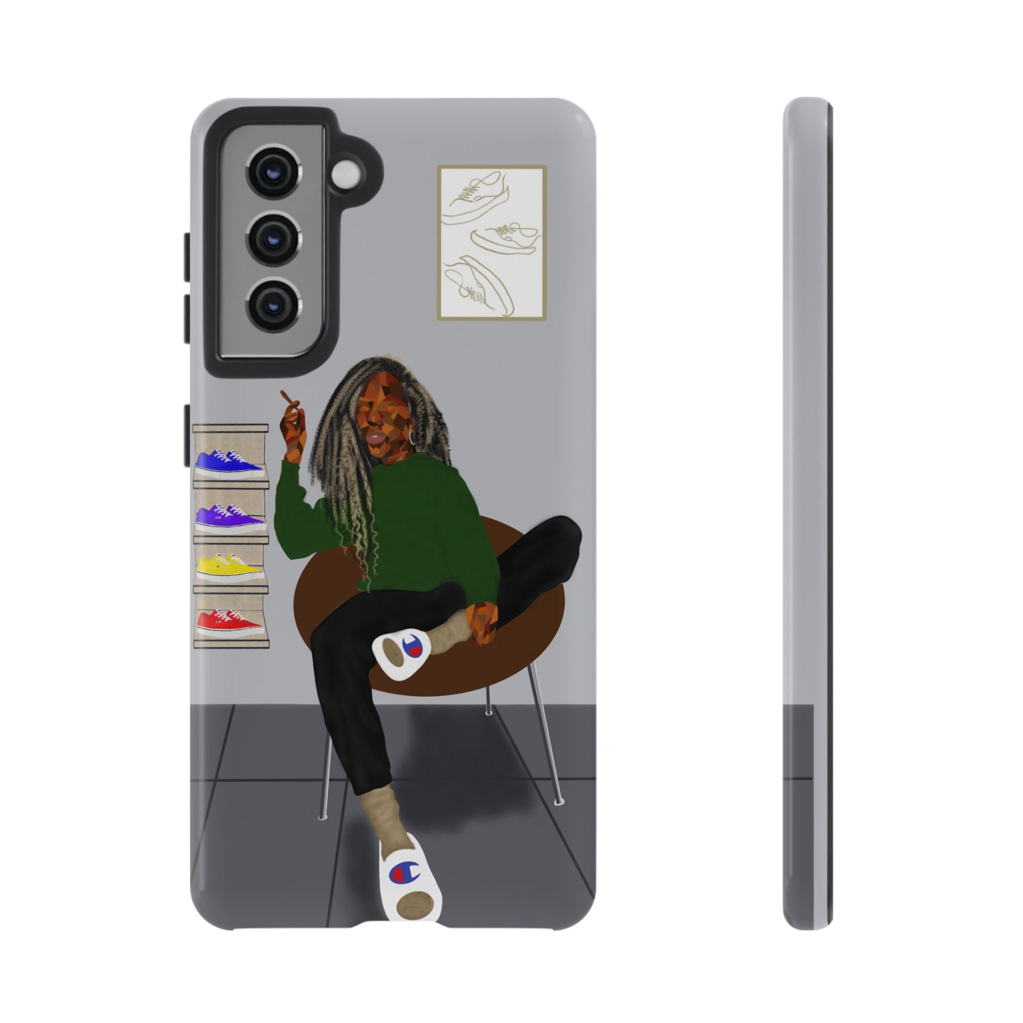 Phone Case — Chill Sneakerhead Illustration ("Tough Cases")