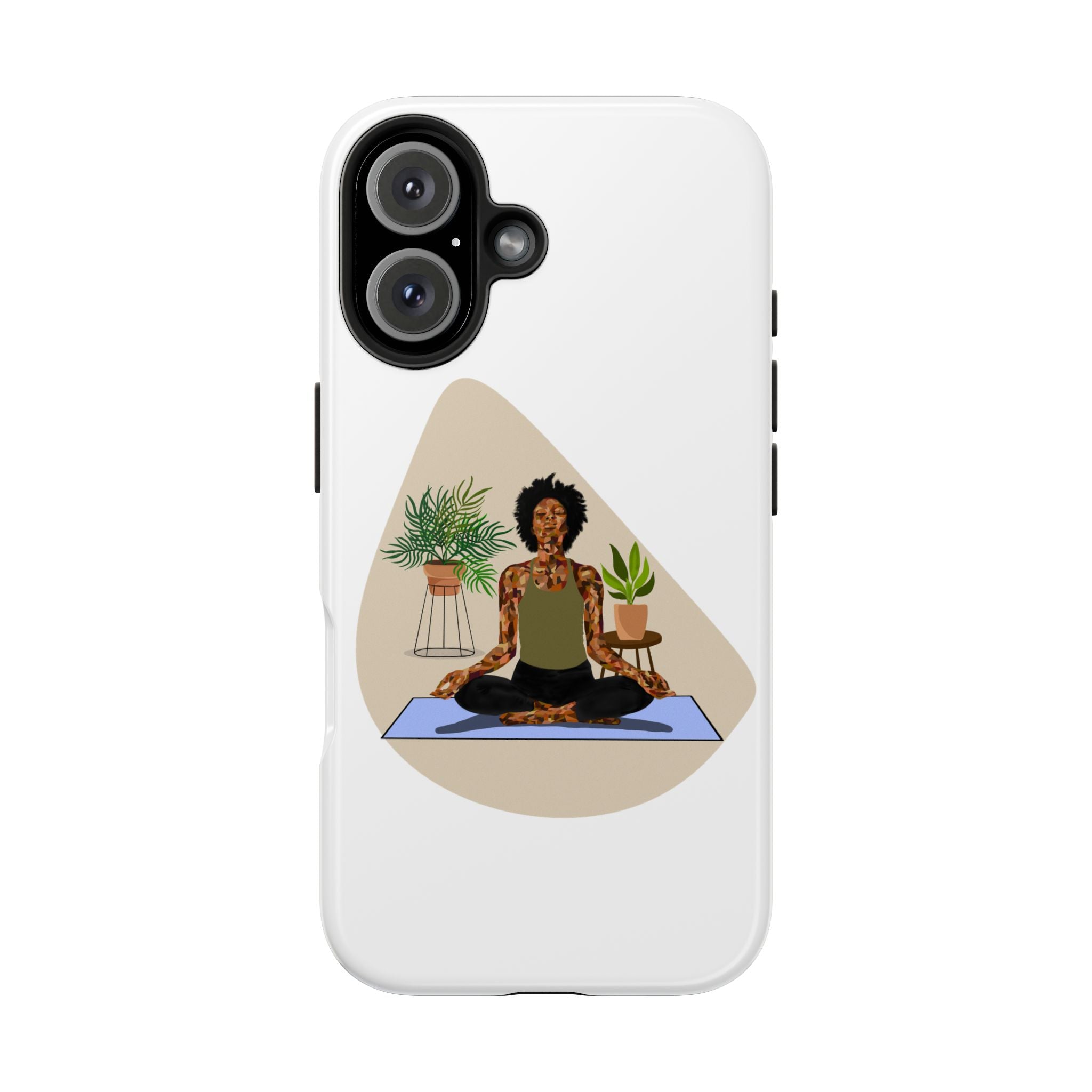 Yoga Girl Tough Phone Case — Meditation, Plants & Self‑Care Protective Cover