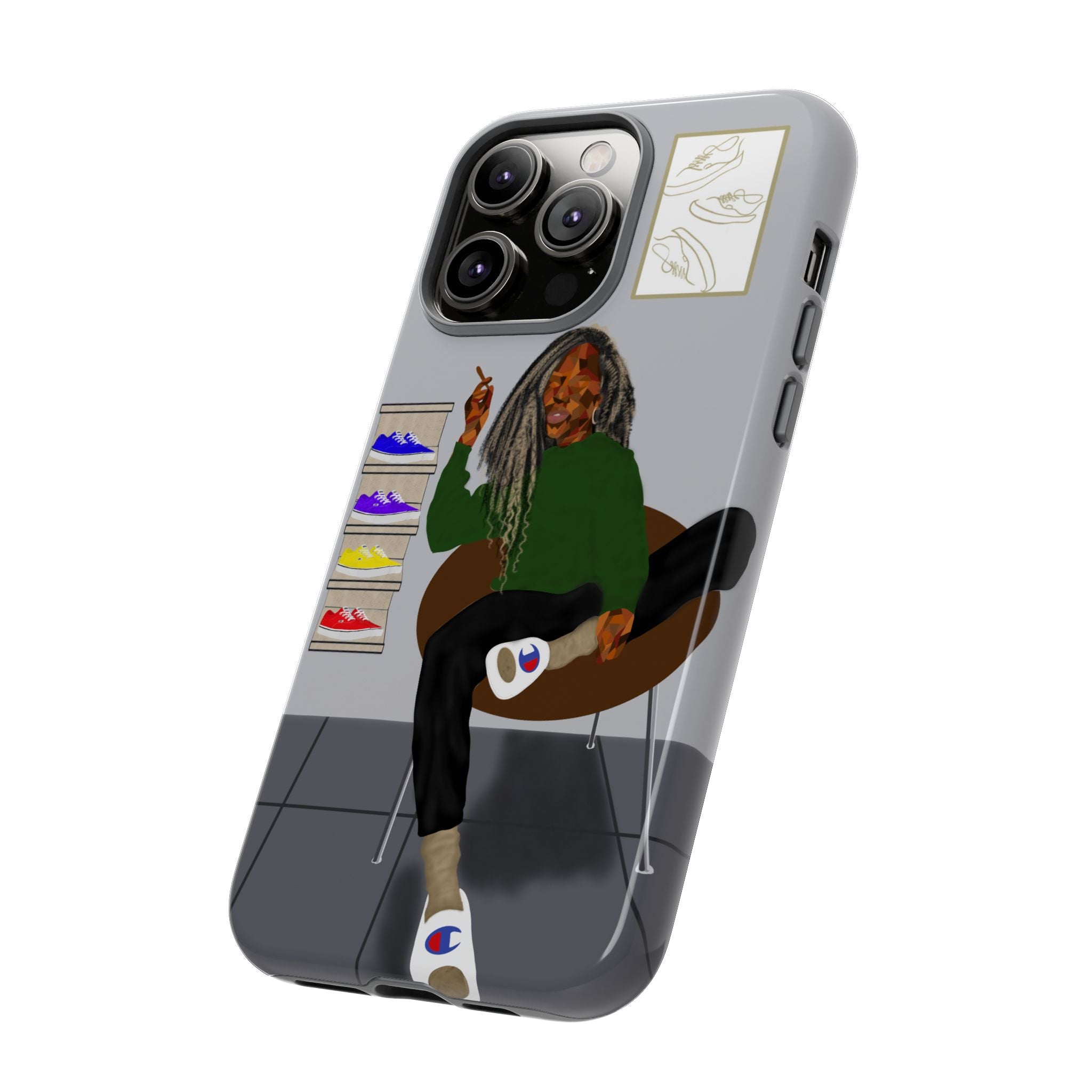 Phone Case — Chill Sneakerhead Illustration ("Tough Cases")