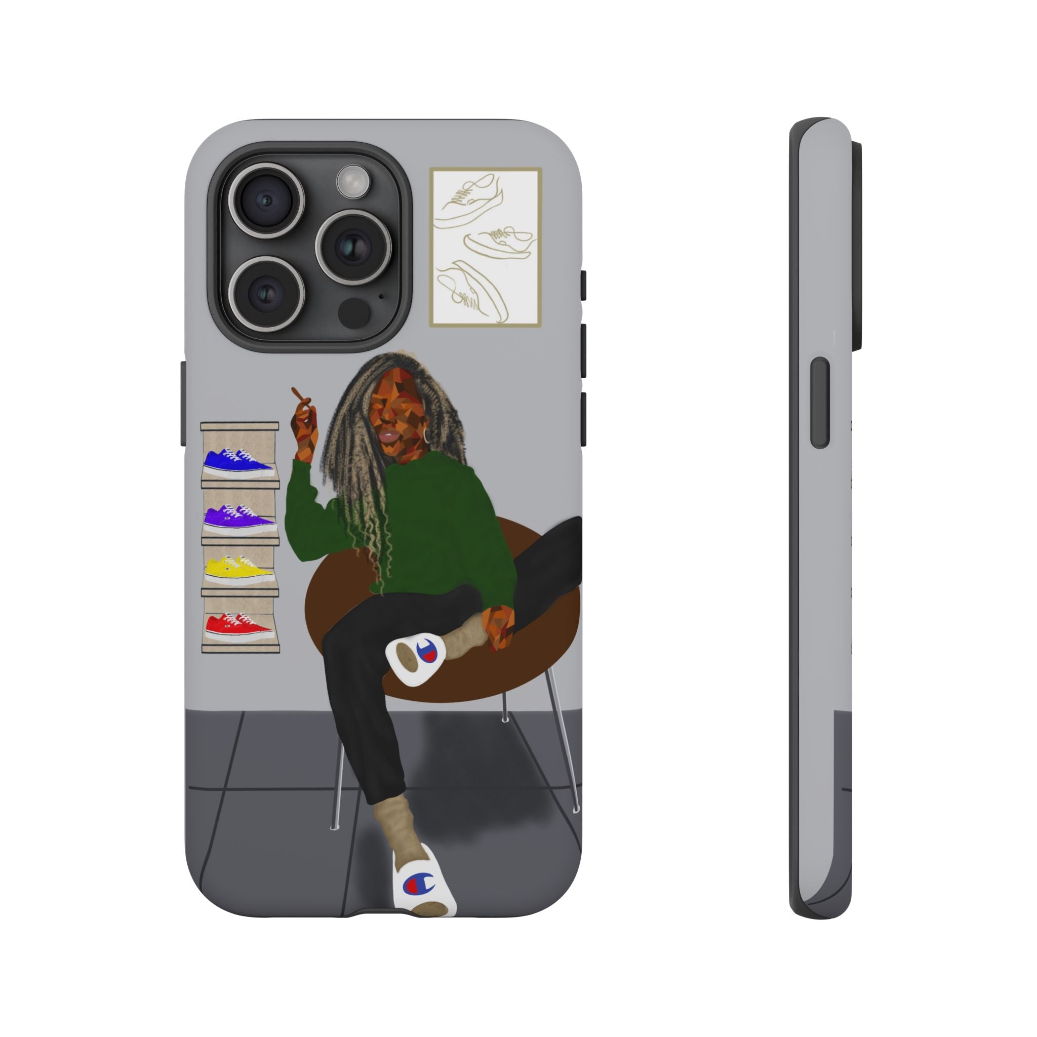 Phone Case — Chill Sneakerhead Illustration ("Tough Cases")