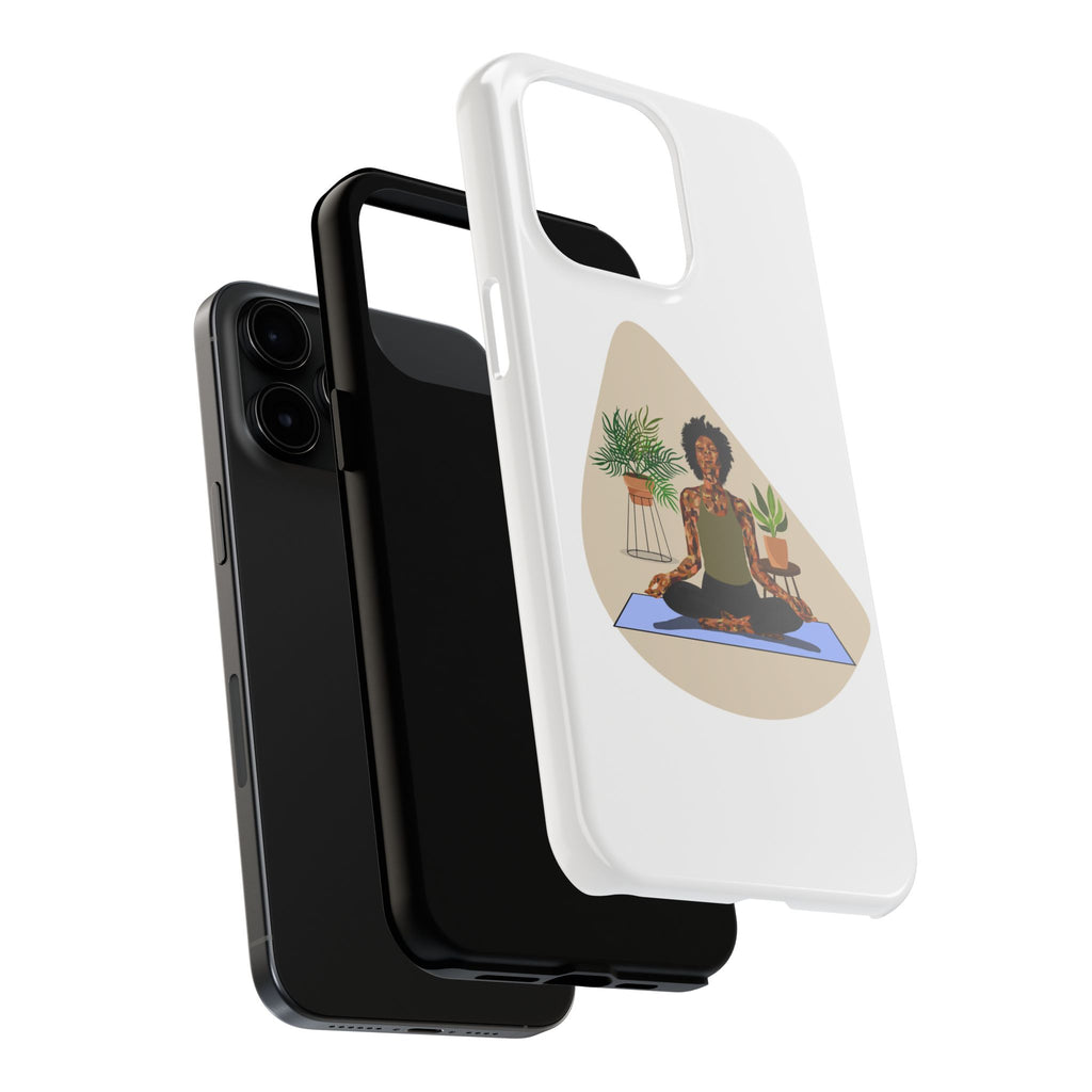 Yoga Girl Tough Phone Case — Meditation, Plants & Self‑Care Protective Cover