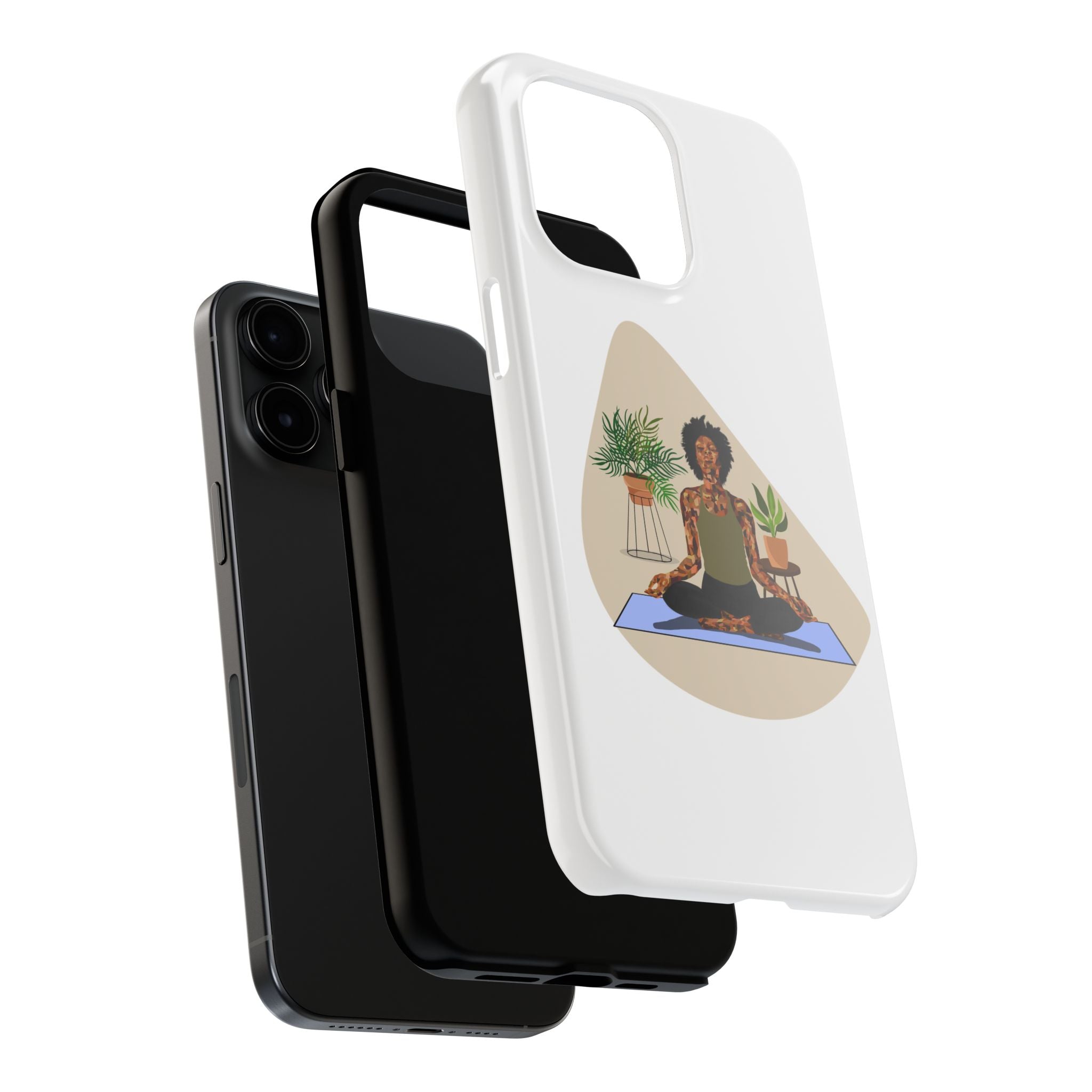 Yoga Girl Tough Phone Case — Meditation, Plants & Self‑Care Protective Cover