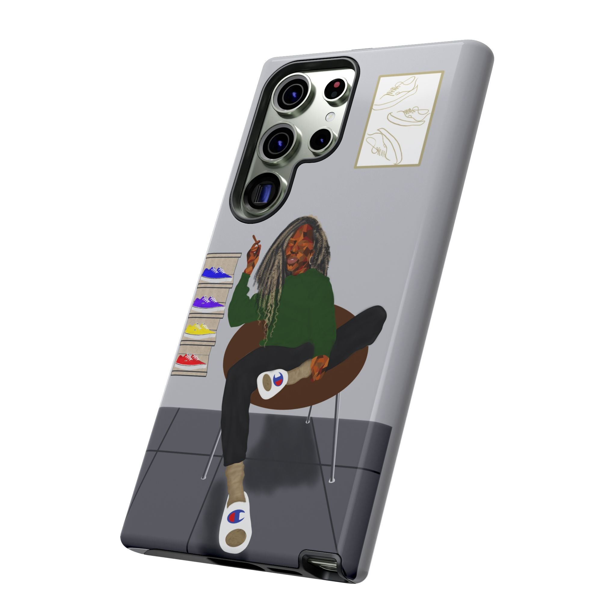 Phone Case — Chill Sneakerhead Illustration ("Tough Cases")