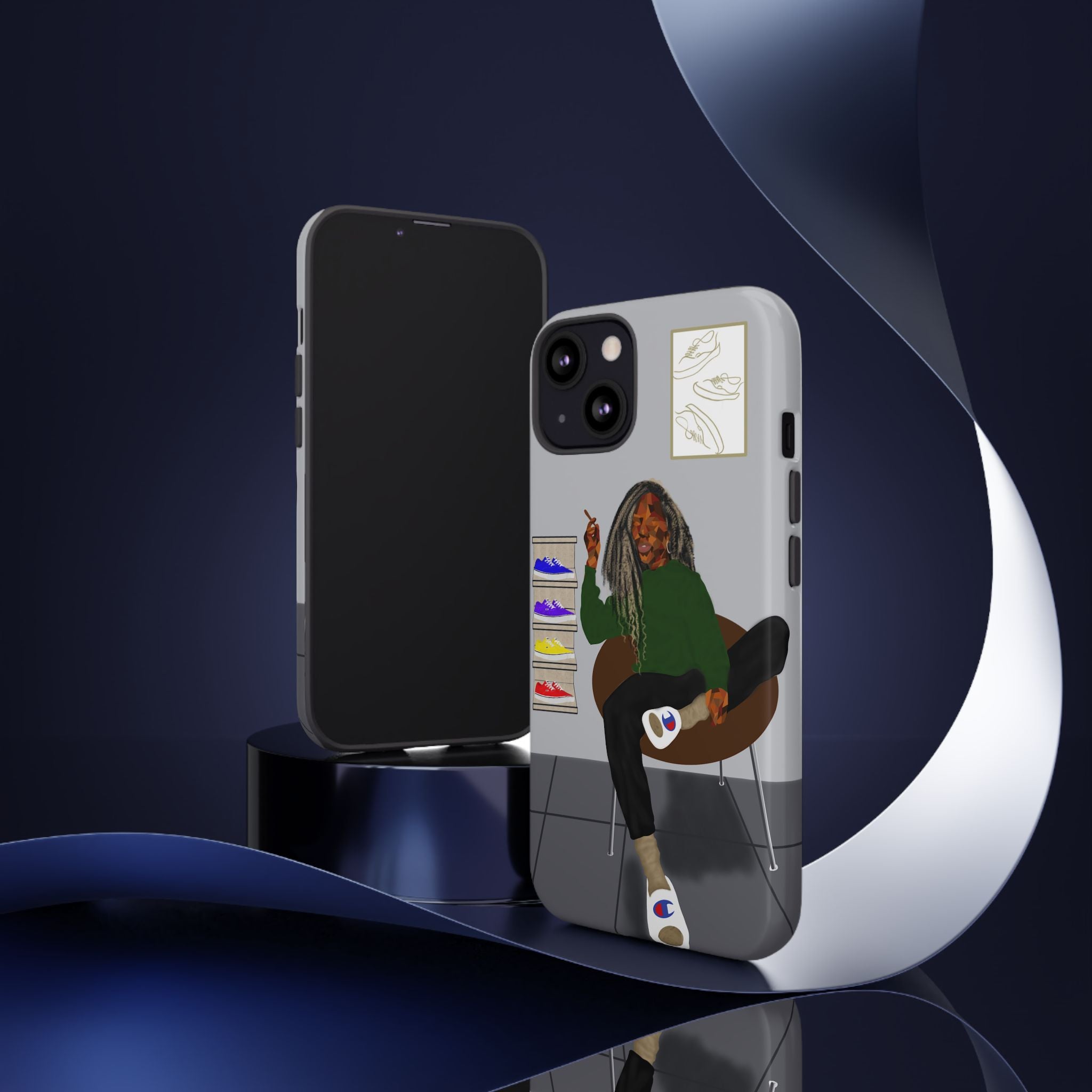 Phone Case — Chill Sneakerhead Illustration ("Tough Cases")