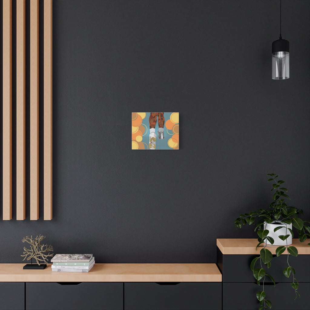 Basketball Sneakers Canvas Print — Retro Air Jordan Poster Art
