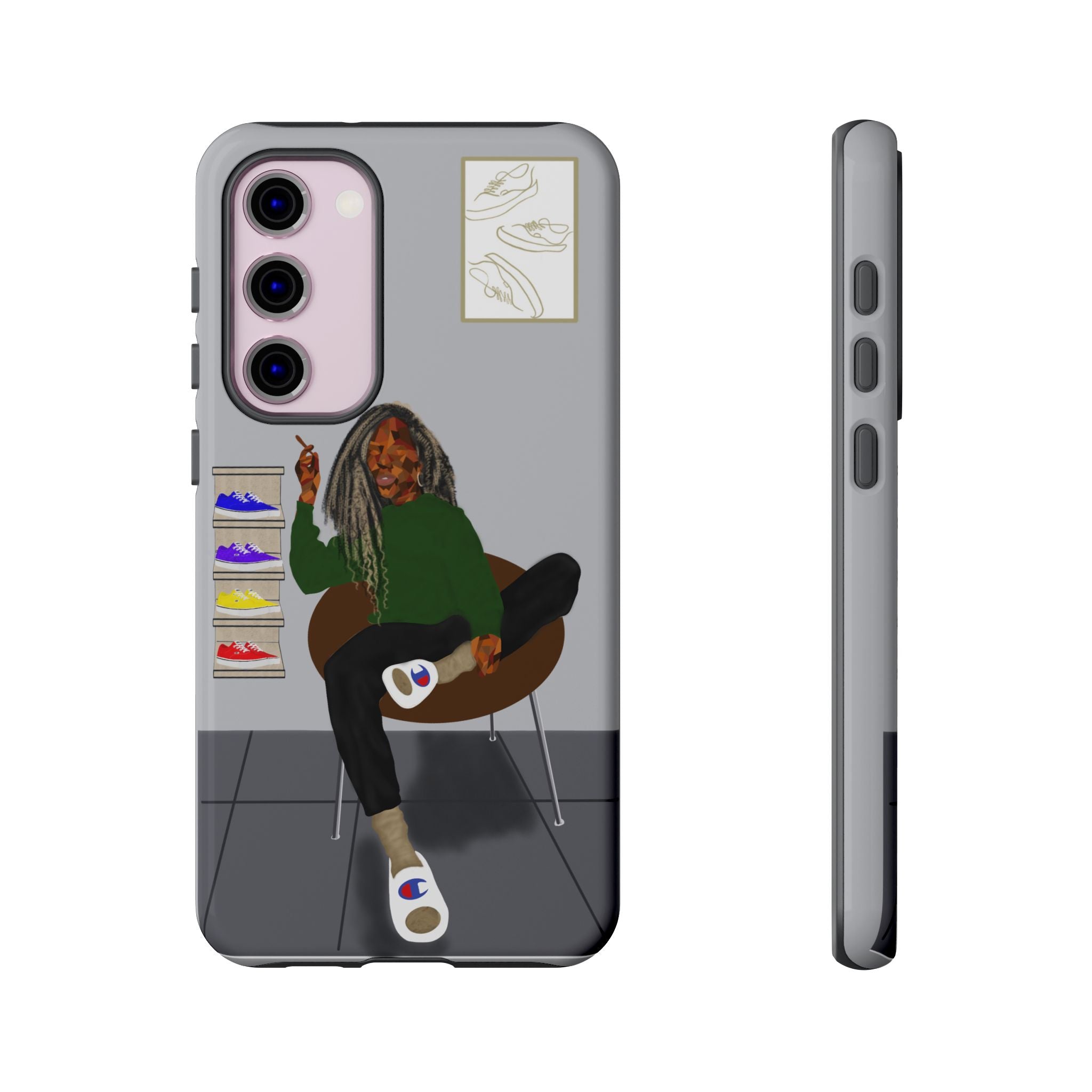 Phone Case — Chill Sneakerhead Illustration ("Tough Cases")