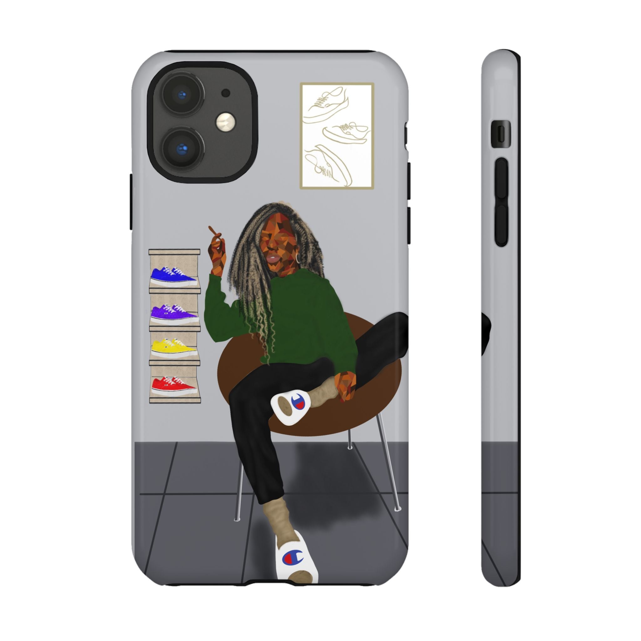 Phone Case — Chill Sneakerhead Illustration ("Tough Cases")