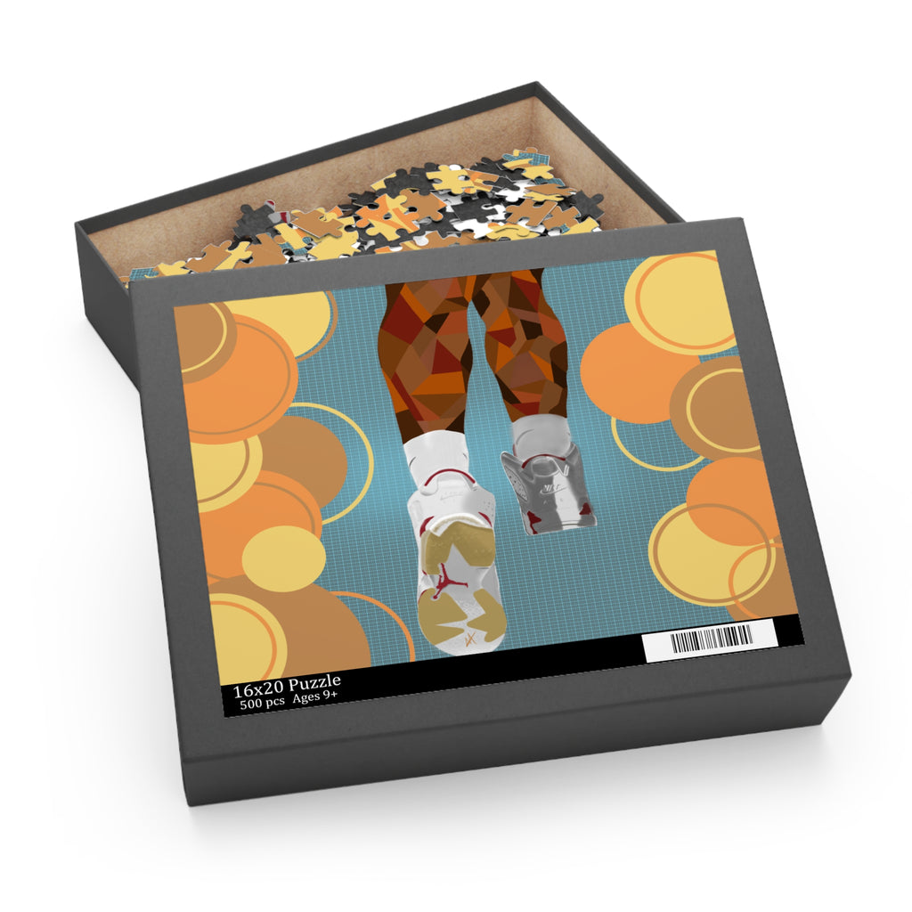 Retro Basketball Sneaker Puzzle — 120/252/500-Piece