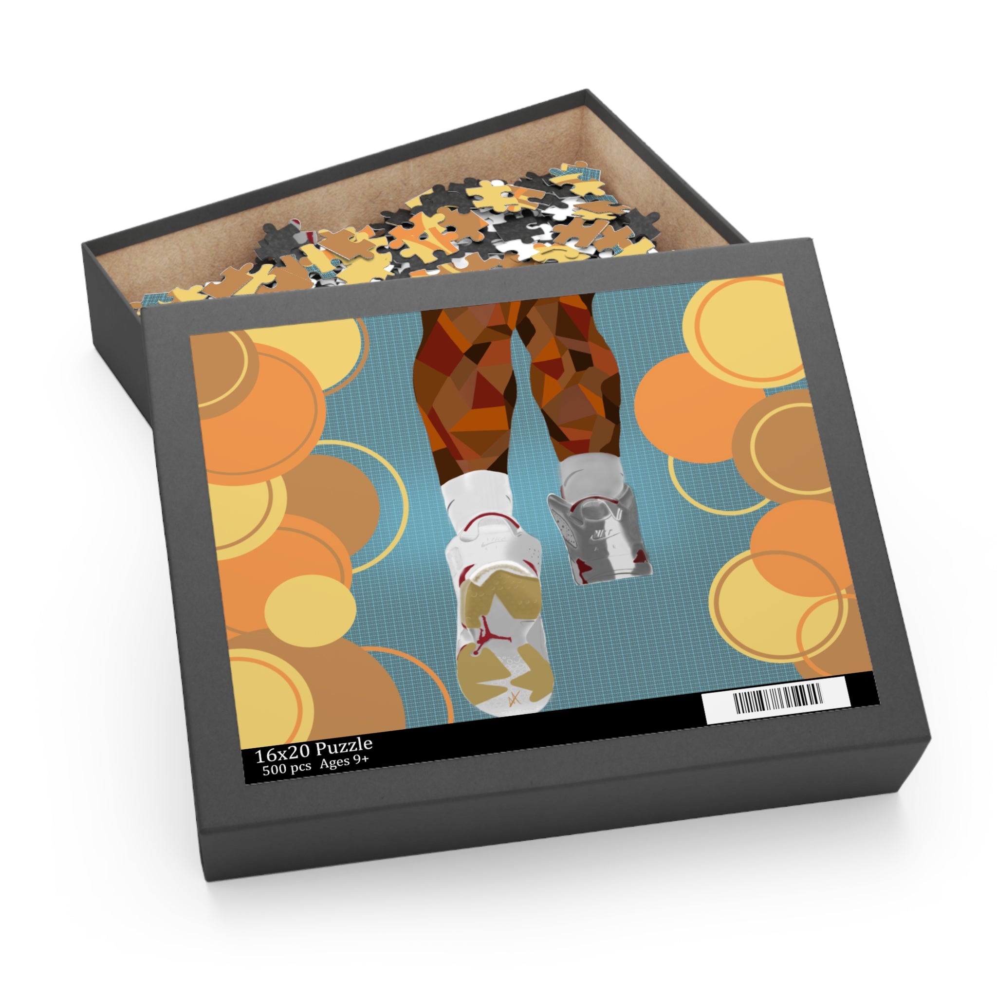 Retro Basketball Sneaker Puzzle — 120/252/500-Piece