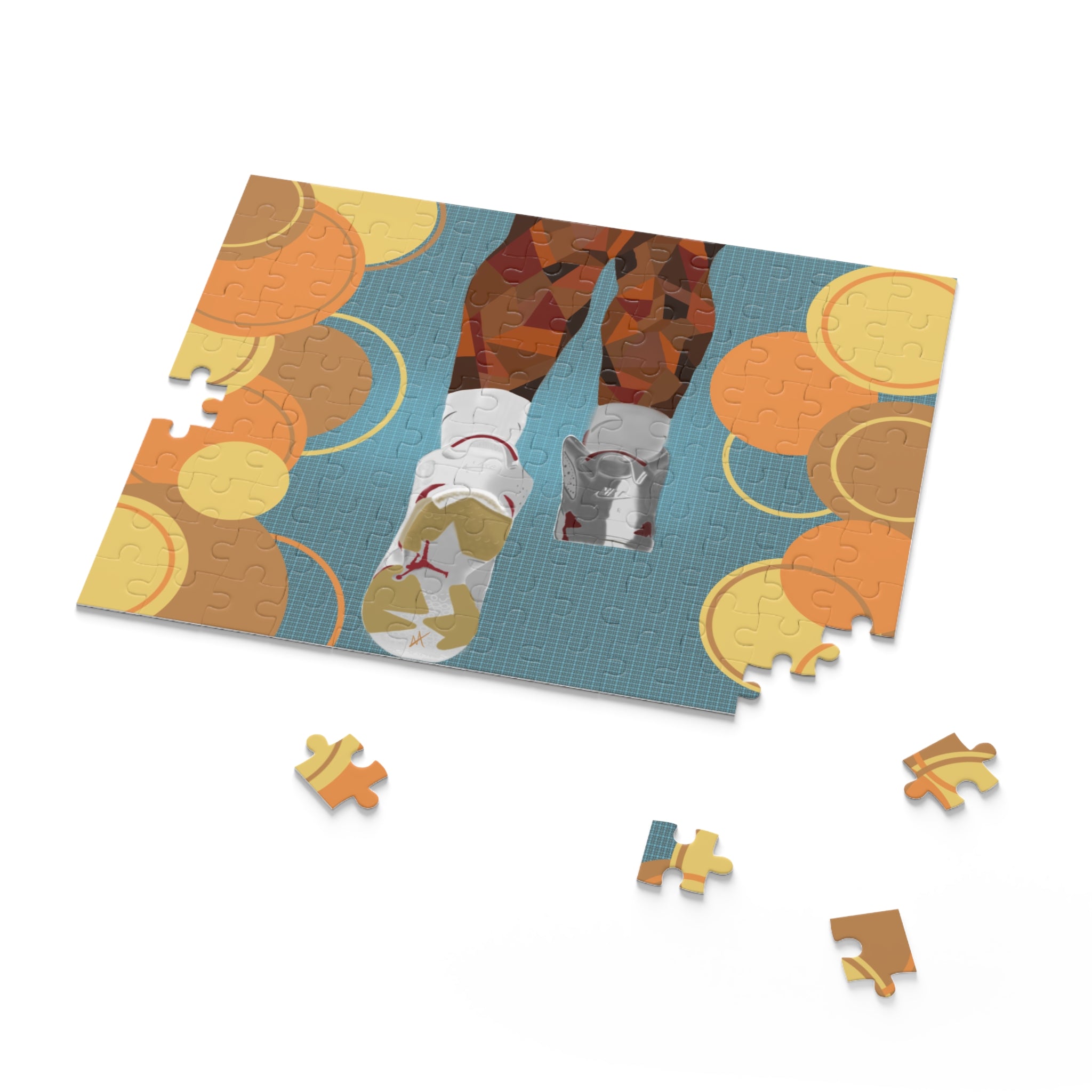 Retro Basketball Sneaker Puzzle — 120/252/500-Piece