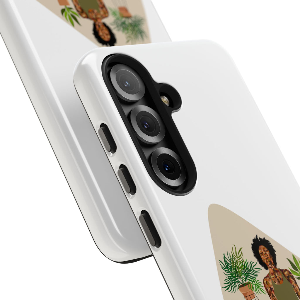 Yoga Girl Tough Phone Case — Meditation, Plants & Self‑Care Protective Cover