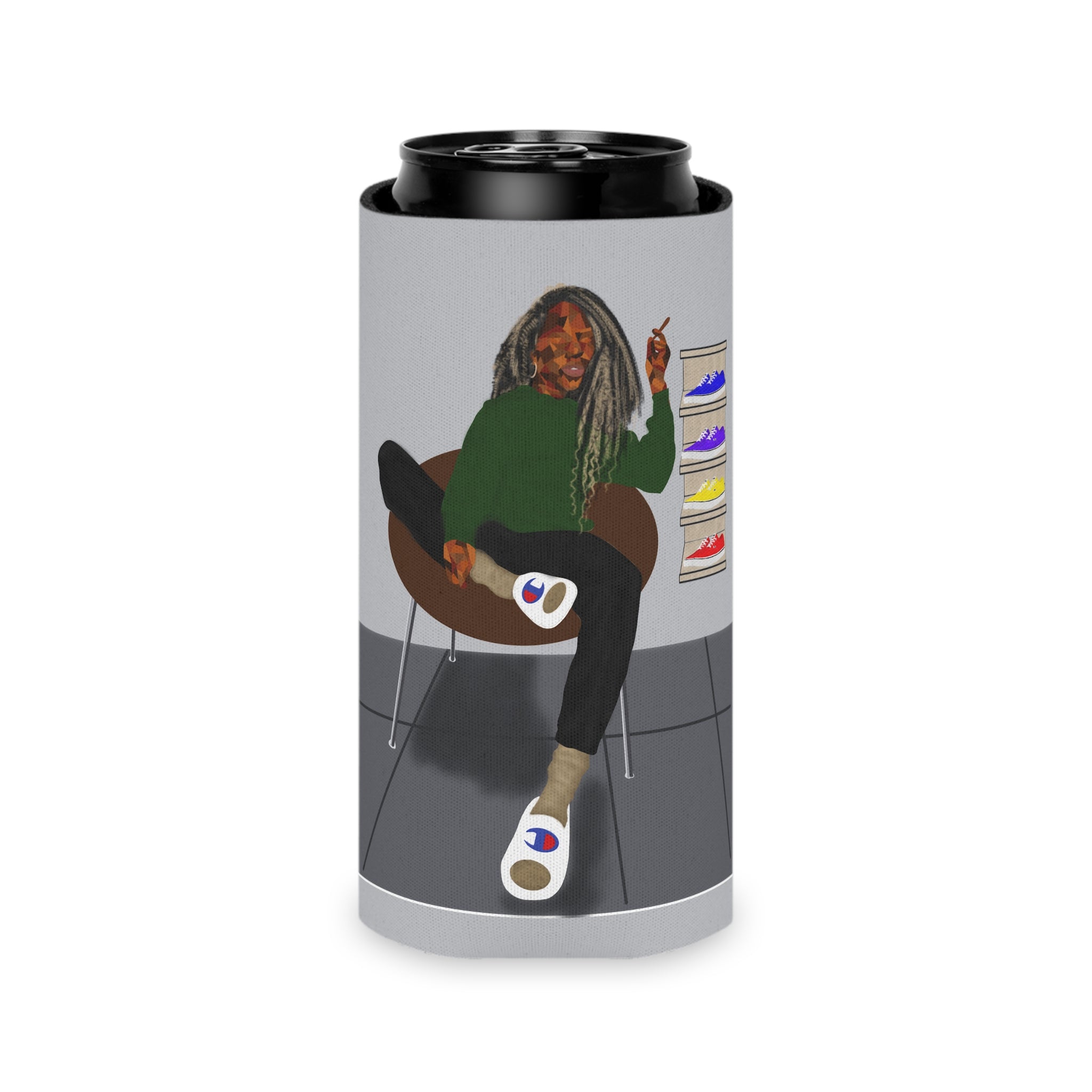 Can Cooler — Chill Dreads Lounge Art Drink Can Cooler