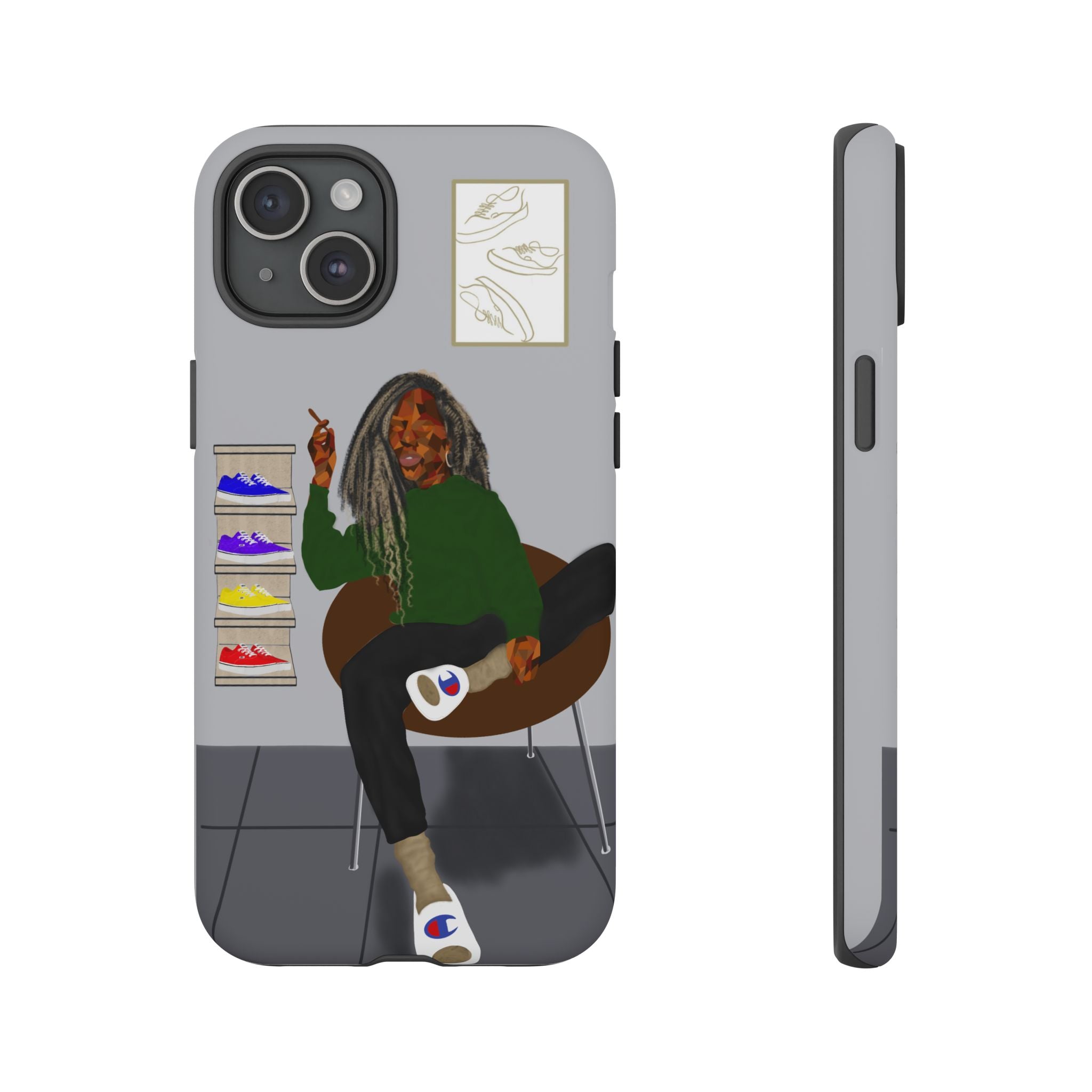 Phone Case — Chill Sneakerhead Illustration ("Tough Cases")