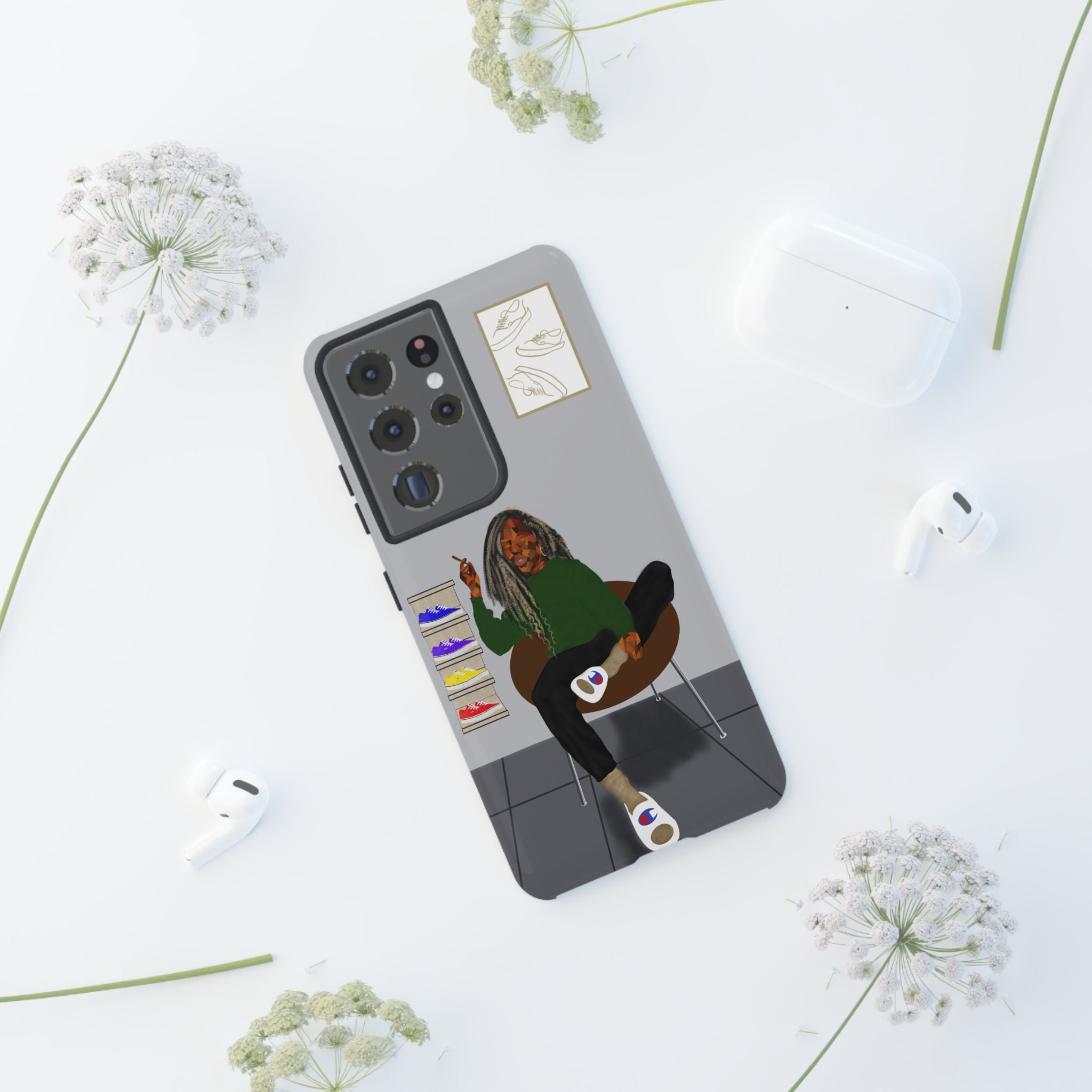 Phone Case — Chill Sneakerhead Illustration ("Tough Cases")