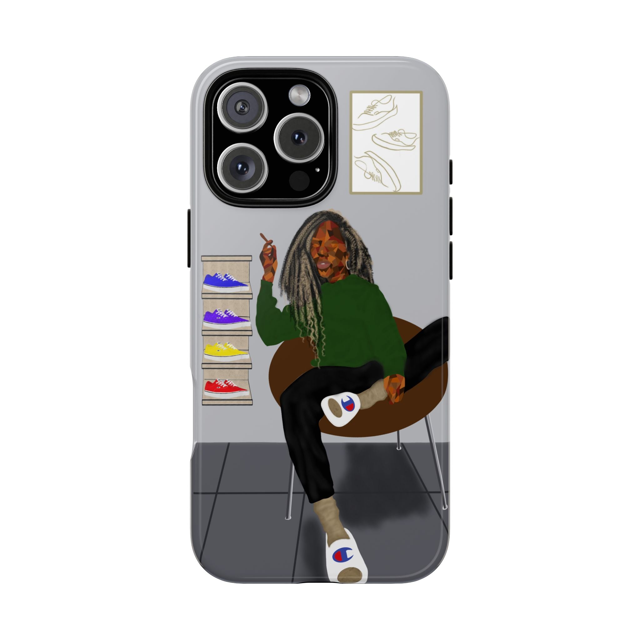 Phone Case — Chill Sneakerhead Illustration ("Tough Cases")