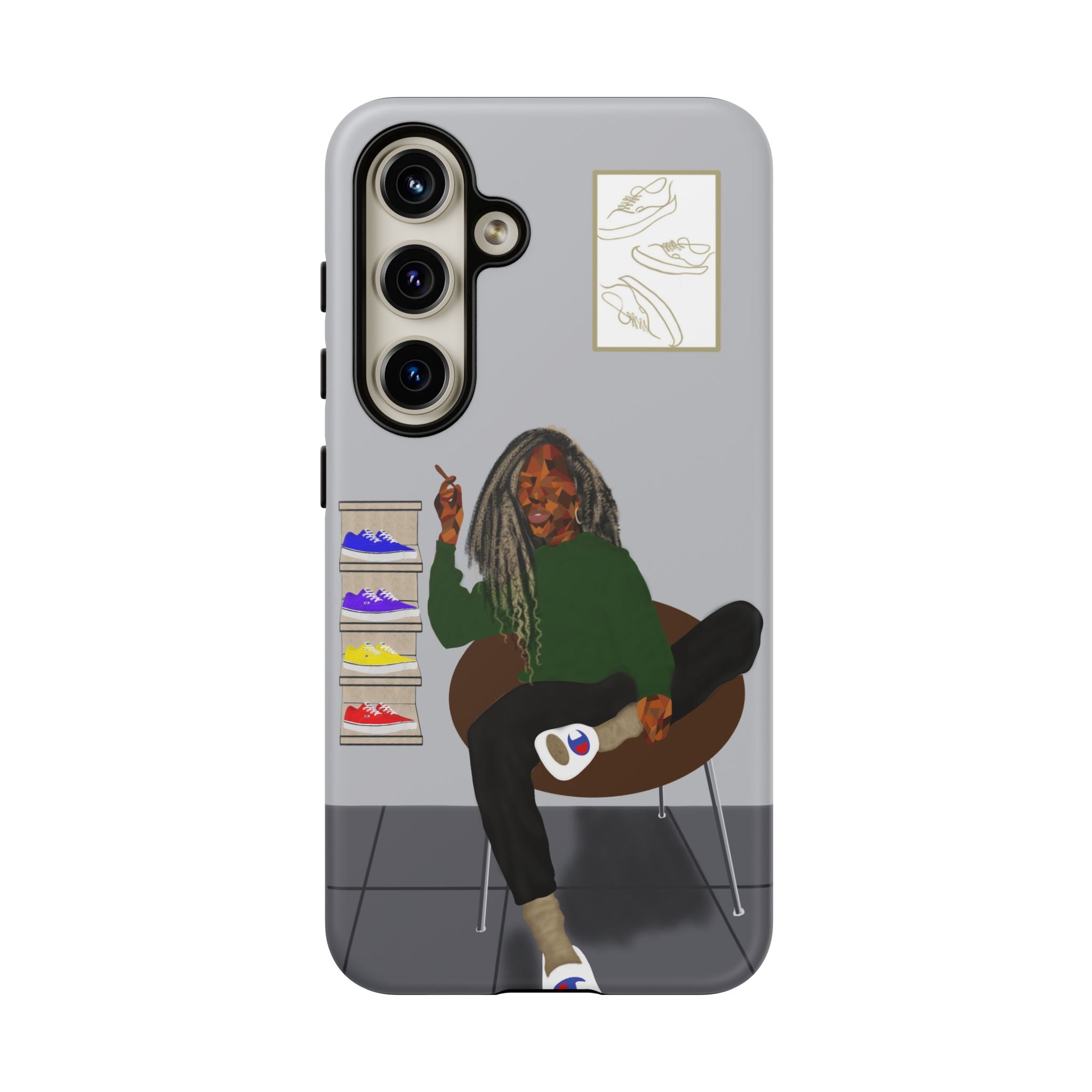 Phone Case — Chill Sneakerhead Illustration ("Tough Cases")