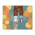 Basketball Sneakers Canvas Print — Retro Air Jordan Poster Art