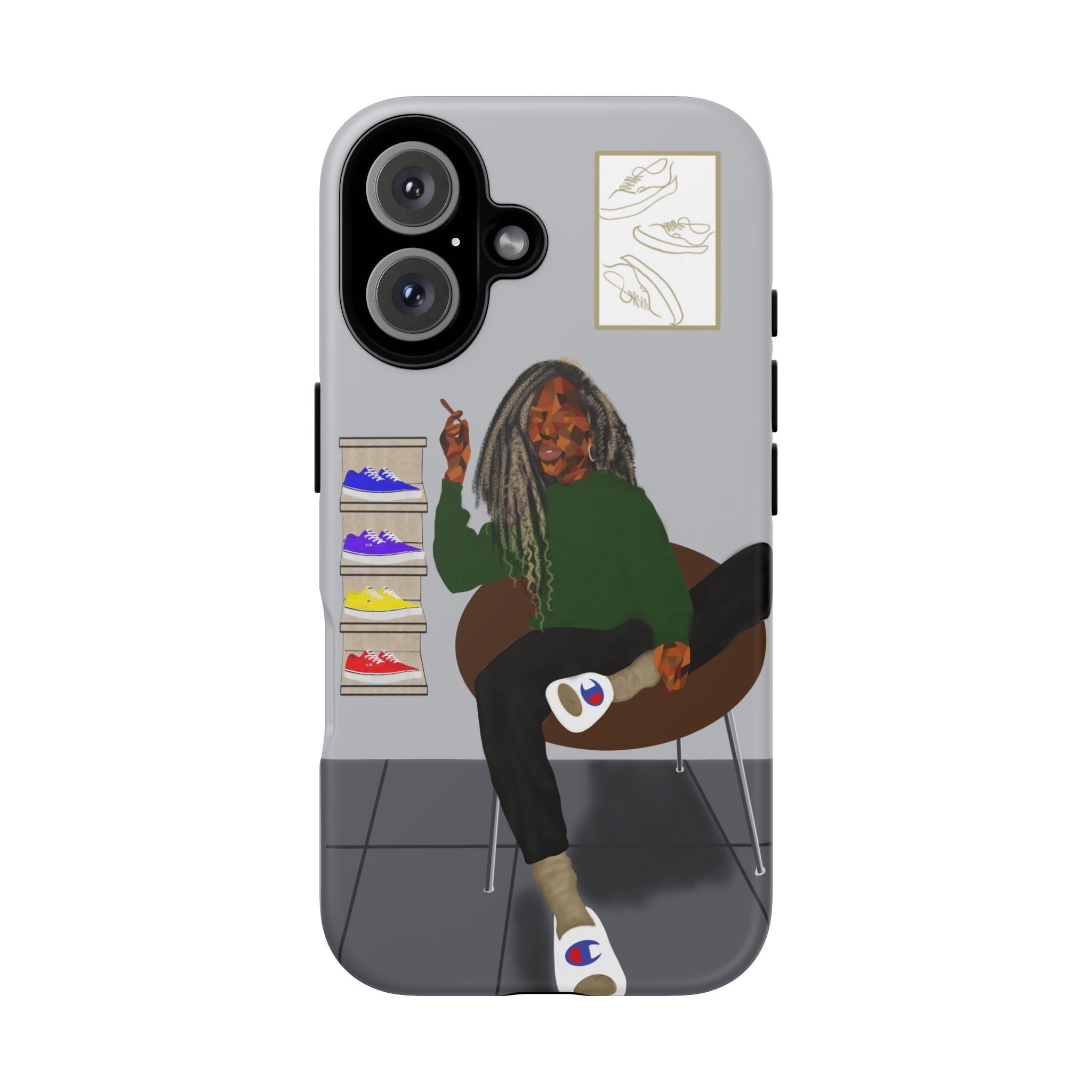 Phone Case — Chill Sneakerhead Illustration ("Tough Cases")