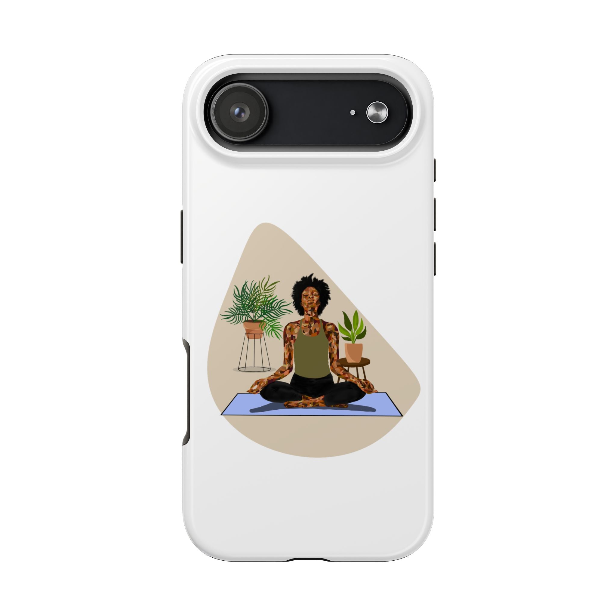 Yoga Girl Tough Phone Case — Meditation, Plants & Self‑Care Protective Cover
