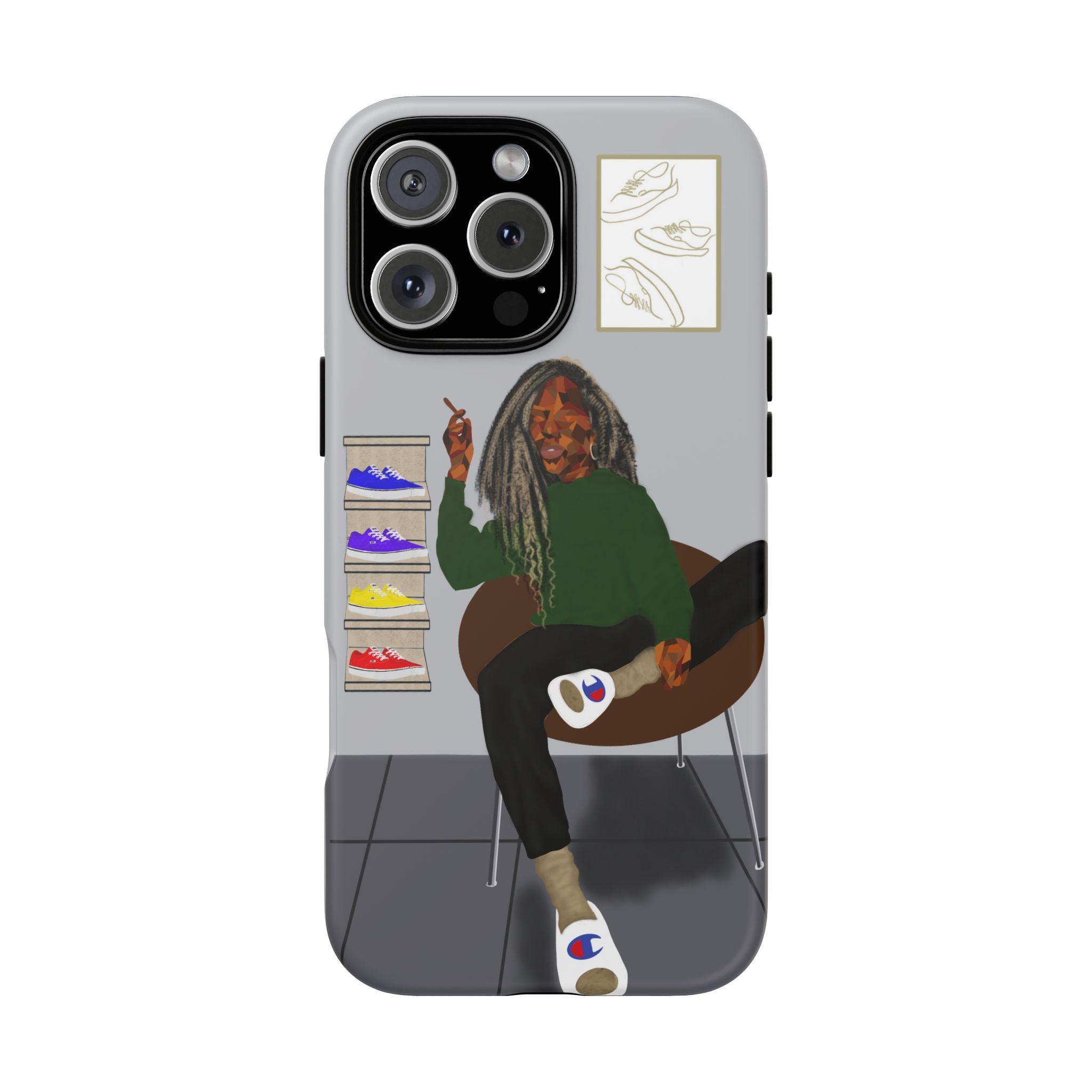 Phone Case — Chill Sneakerhead Illustration ("Tough Cases")