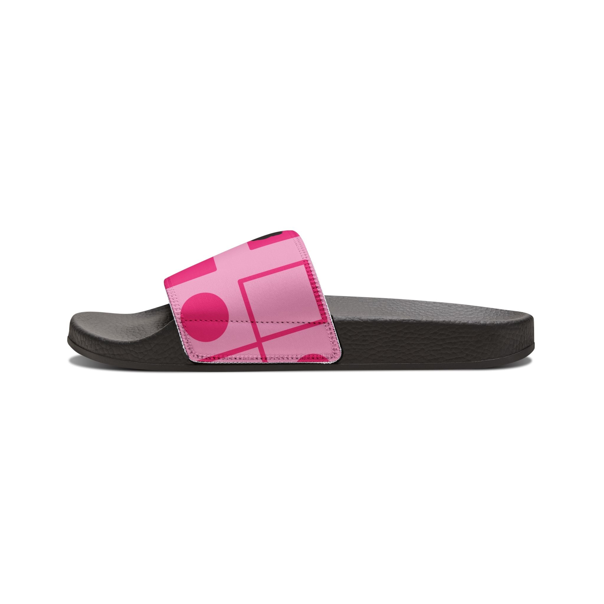 Youth Pink Bubble Gum Girl Slide Sandals — Removable Strap Kid’s Pool & Casual Slides