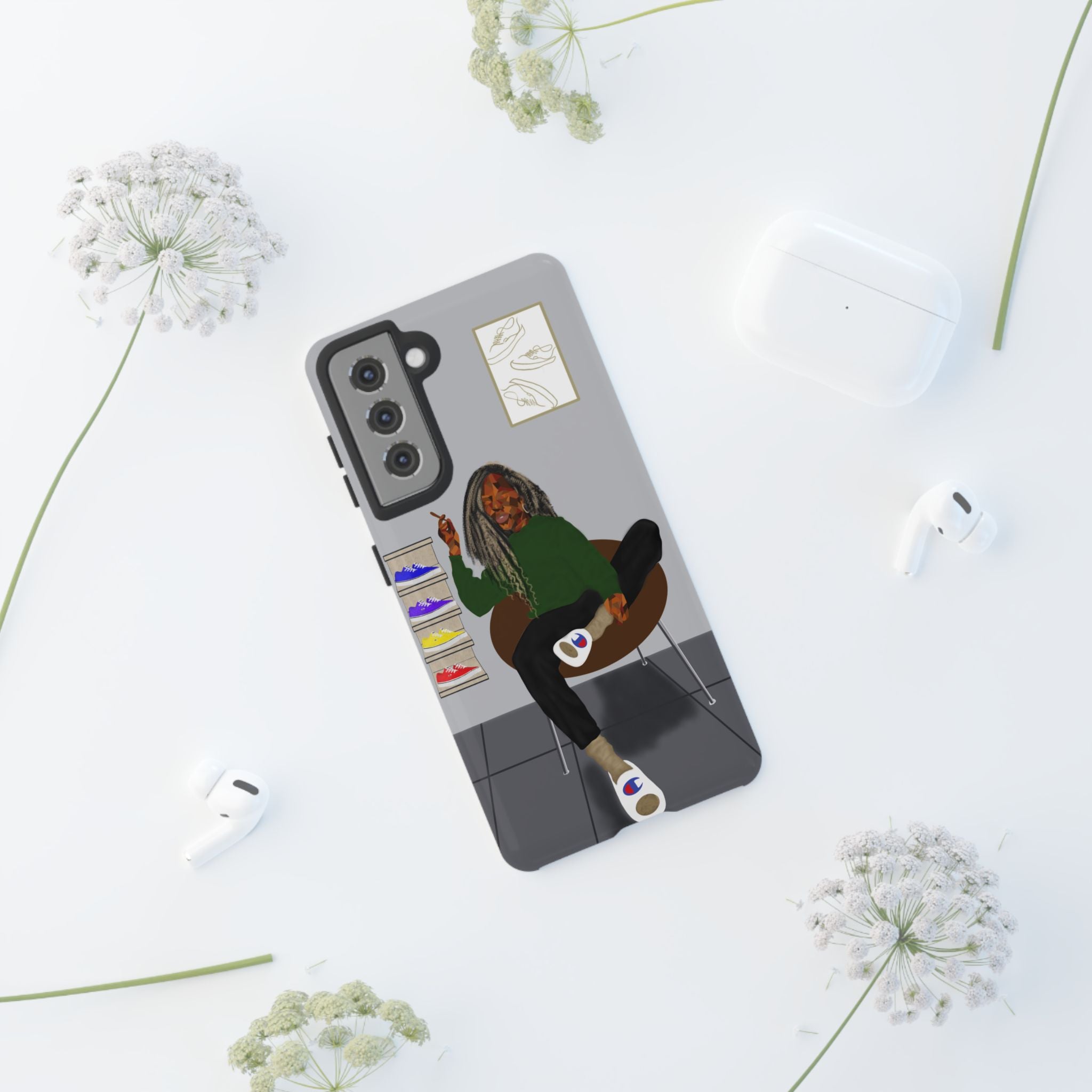 Phone Case — Chill Sneakerhead Illustration ("Tough Cases")