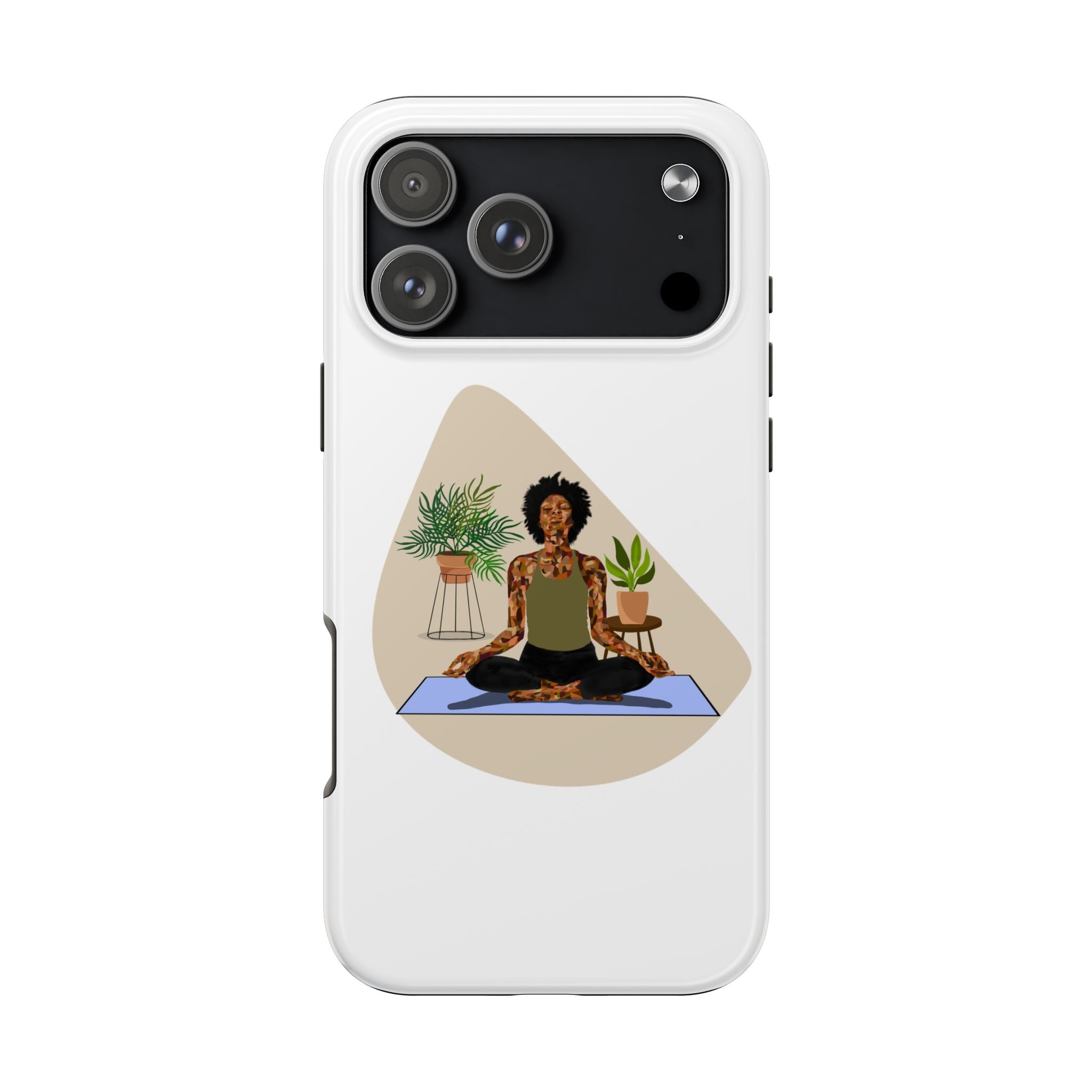 Yoga Girl Tough Phone Case — Meditation, Plants & Self‑Care Protective Cover