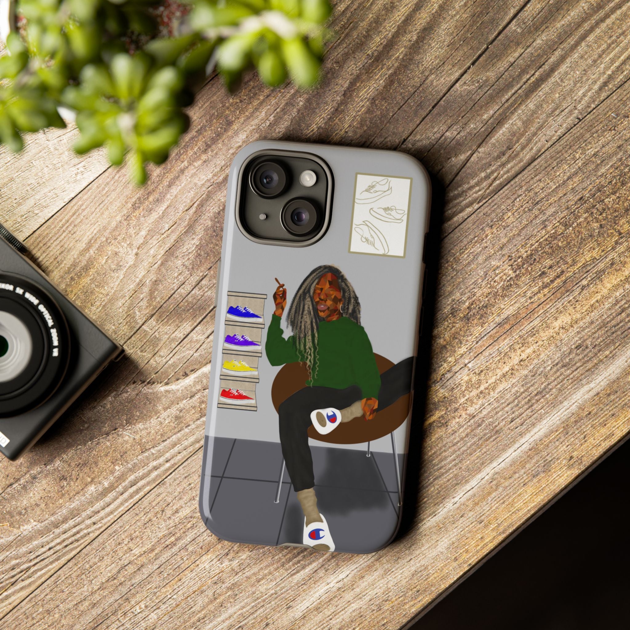 Phone Case — Chill Sneakerhead Illustration ("Tough Cases")
