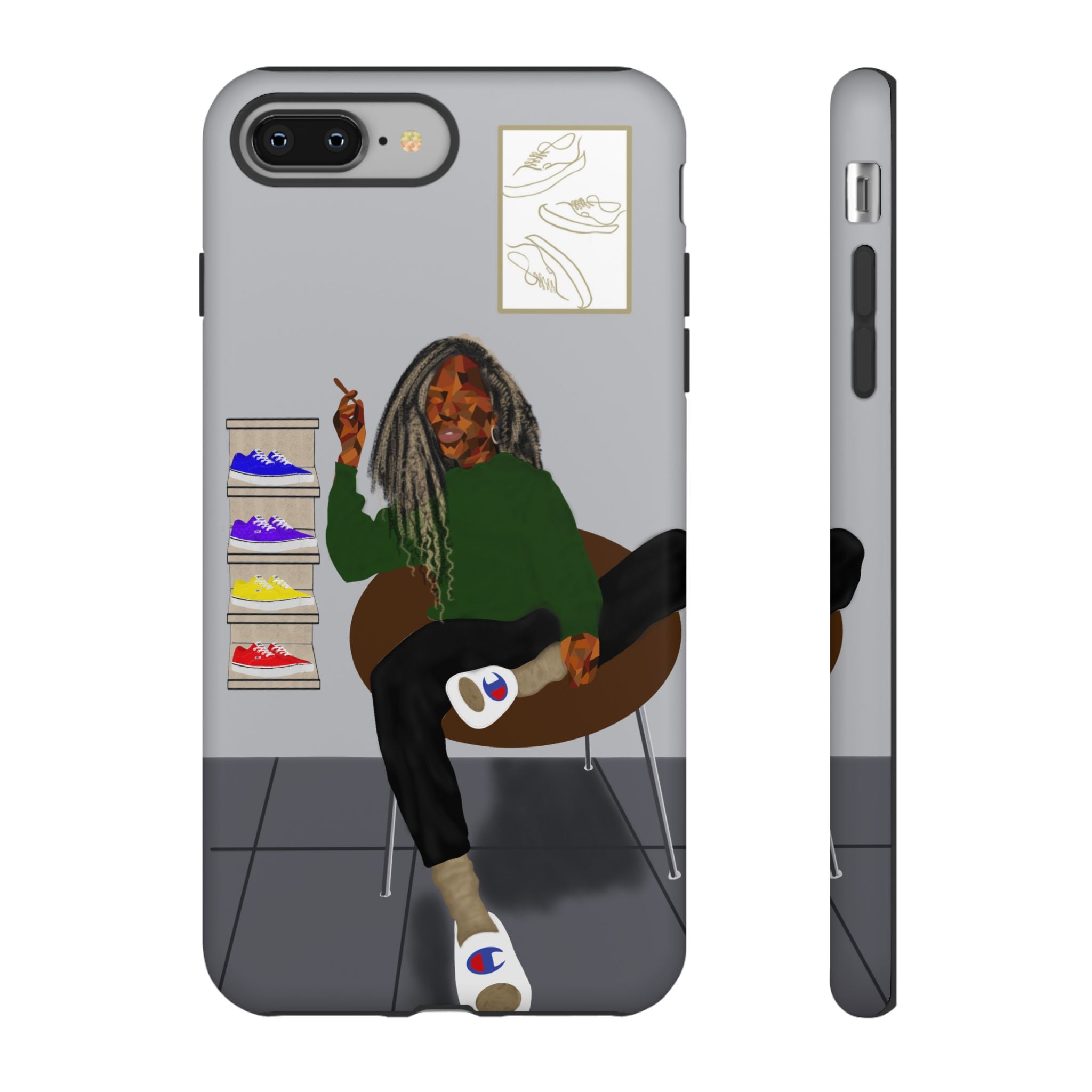 Phone Case — Chill Sneakerhead Illustration ("Tough Cases")
