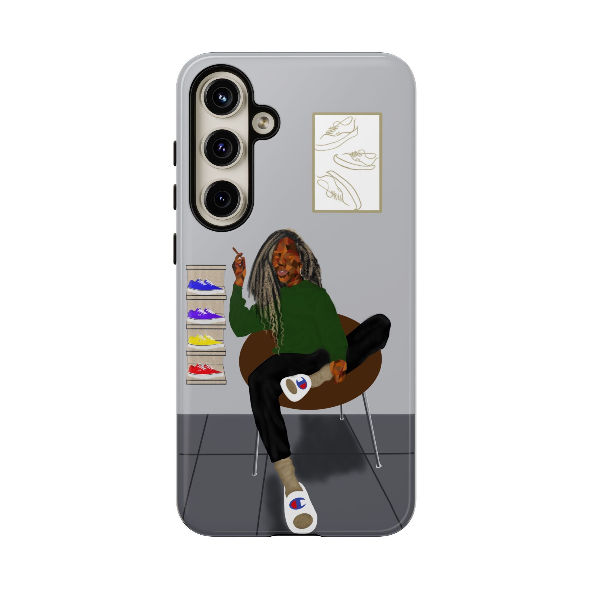 Phone Case — Chill Sneakerhead Illustration ("Tough Cases")
