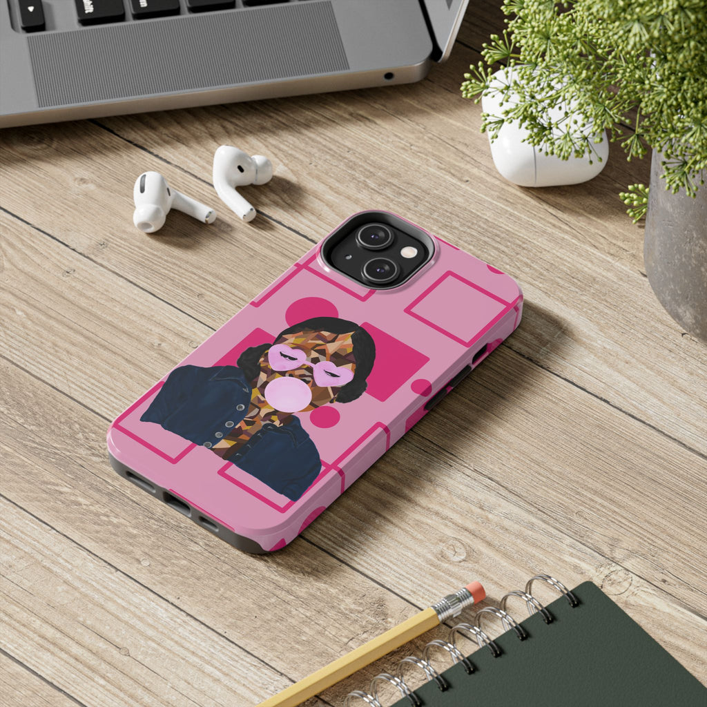 Pink Pop Art Phone Case — Bubblegum Girl Tough Phone Case