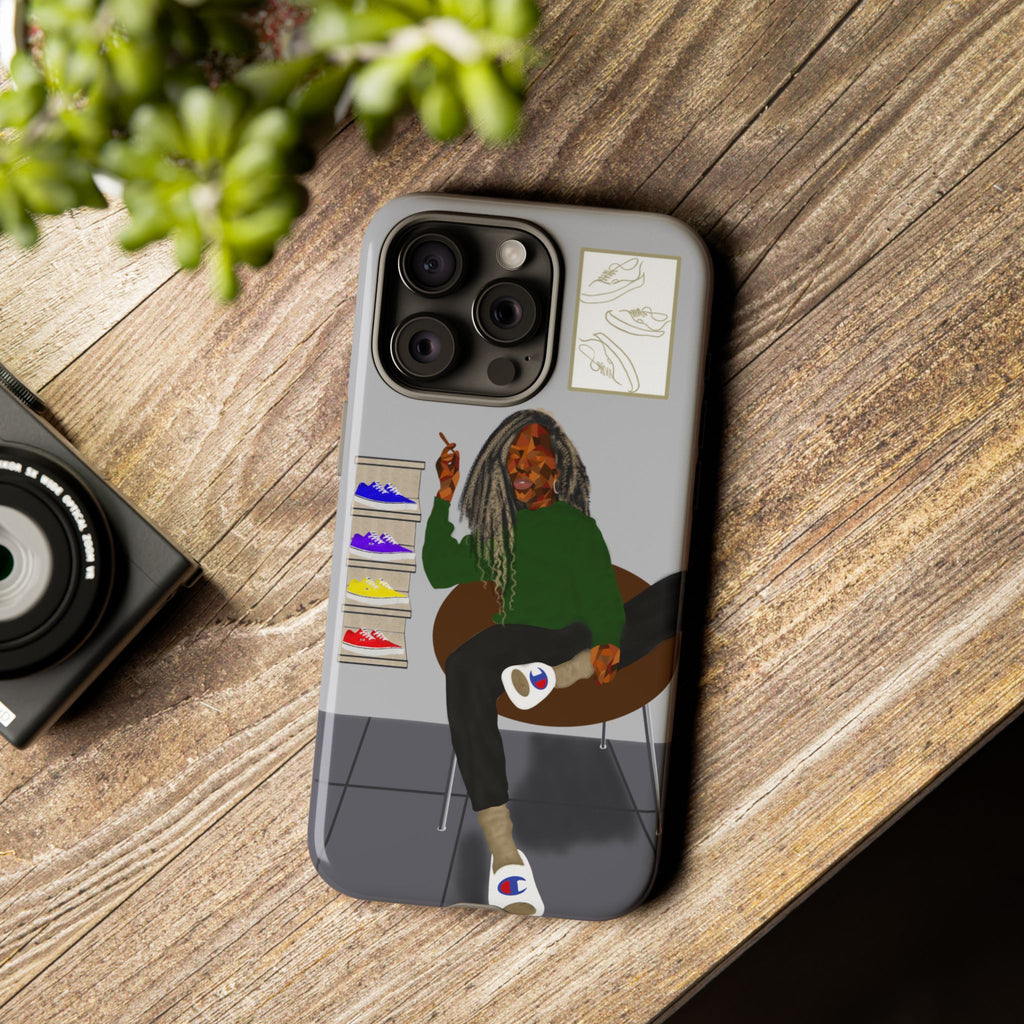 Phone Case — Chill Sneakerhead Illustration ("Tough Cases")