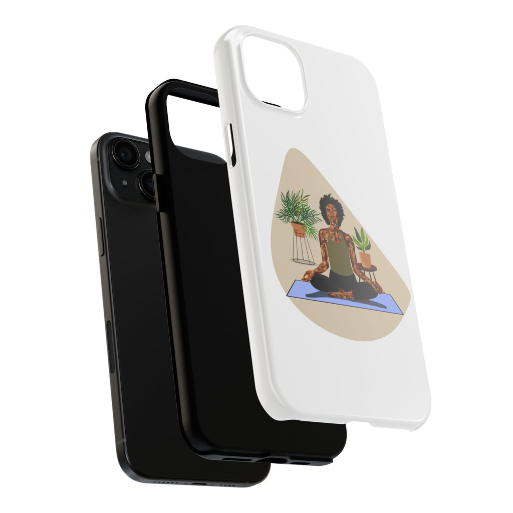 Yoga Girl Tough Phone Case — Meditation, Plants & Self‑Care Protective Cover