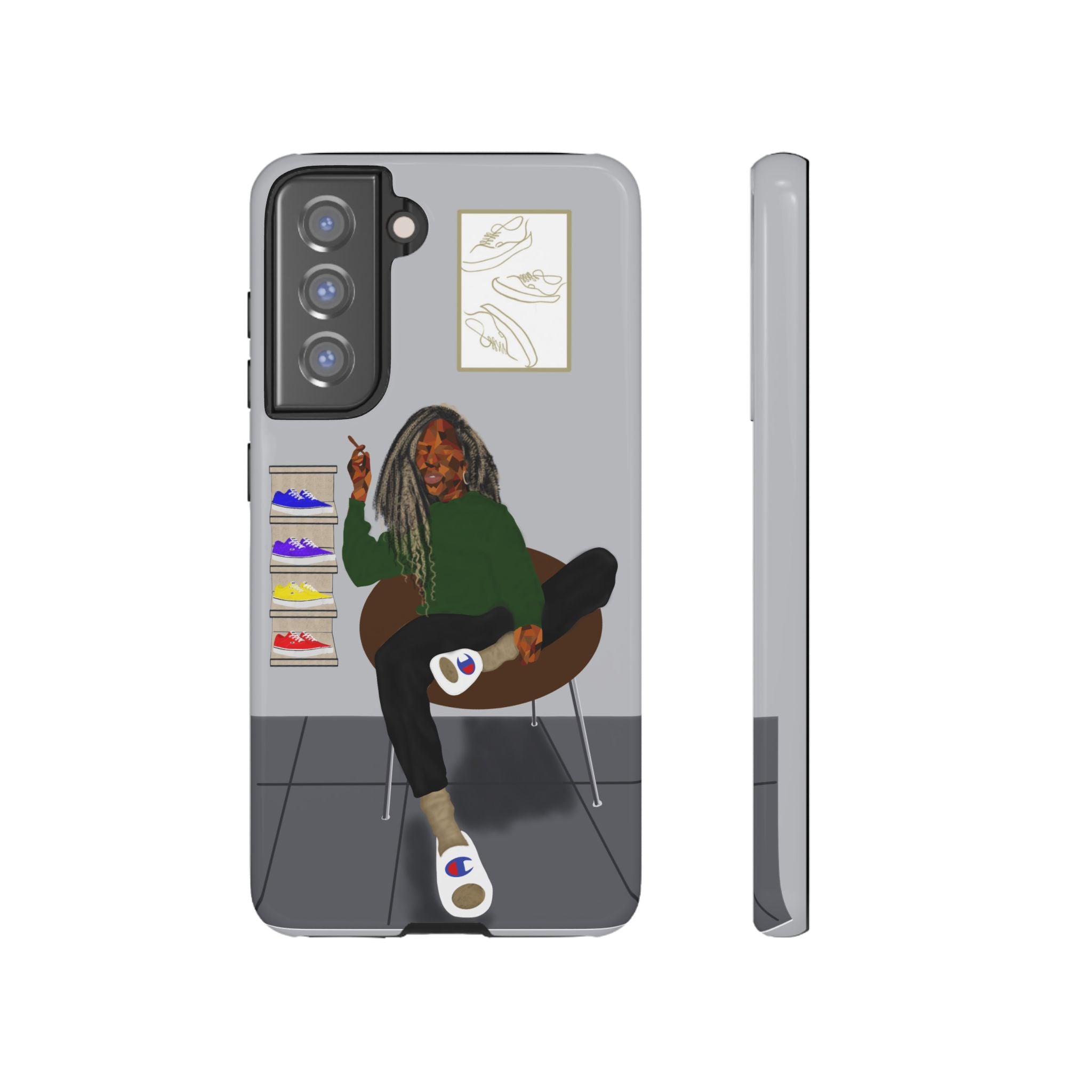 Phone Case — Chill Sneakerhead Illustration ("Tough Cases")