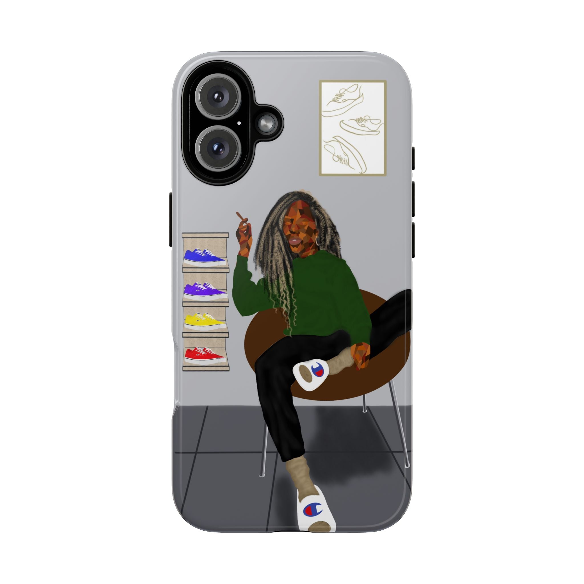 Phone Case — Chill Sneakerhead Illustration ("Tough Cases")
