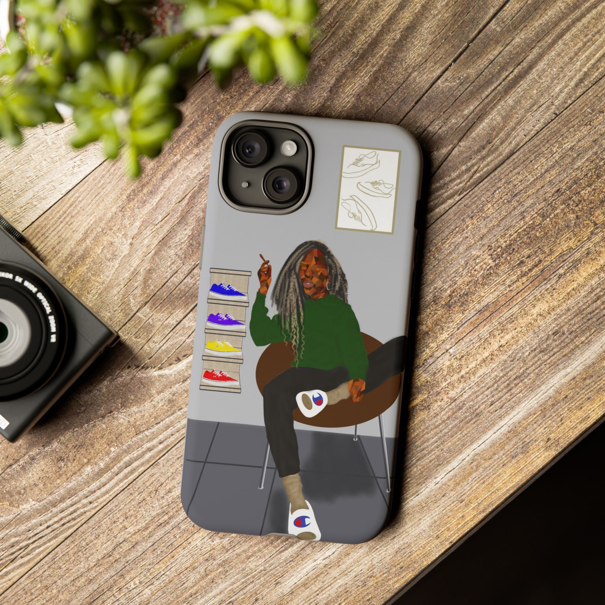 Phone Case — Chill Sneakerhead Illustration ("Tough Cases")