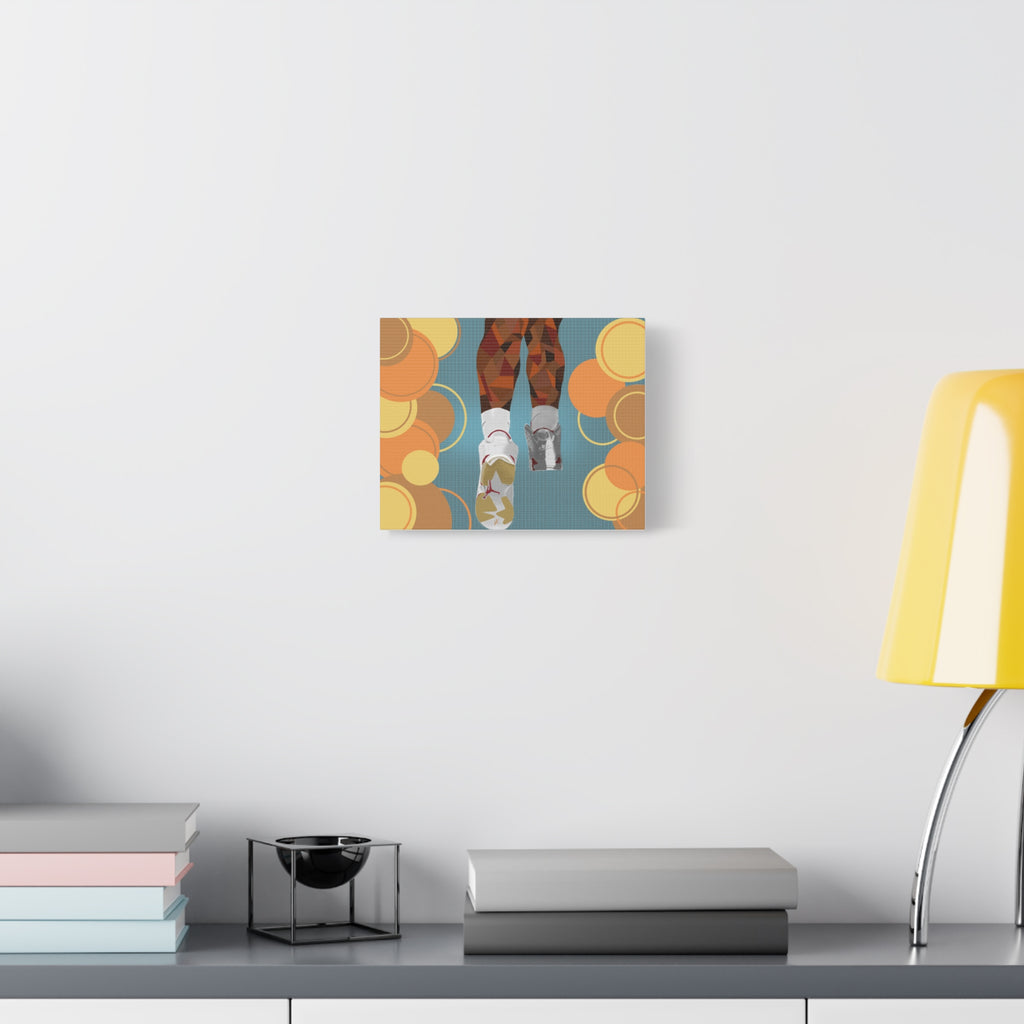 Basketball Sneakers Canvas Print — Retro Air Jordan Poster Art